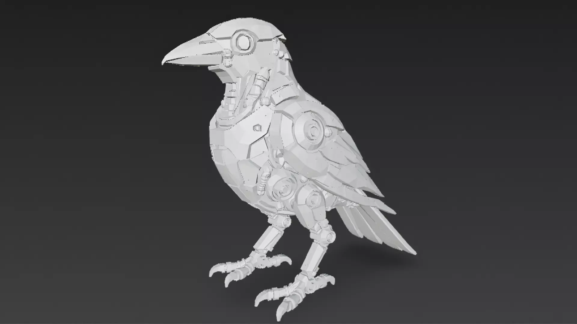 Yellow Robotic Animals Pack PBR 3D Models Low-poly 3D model_10