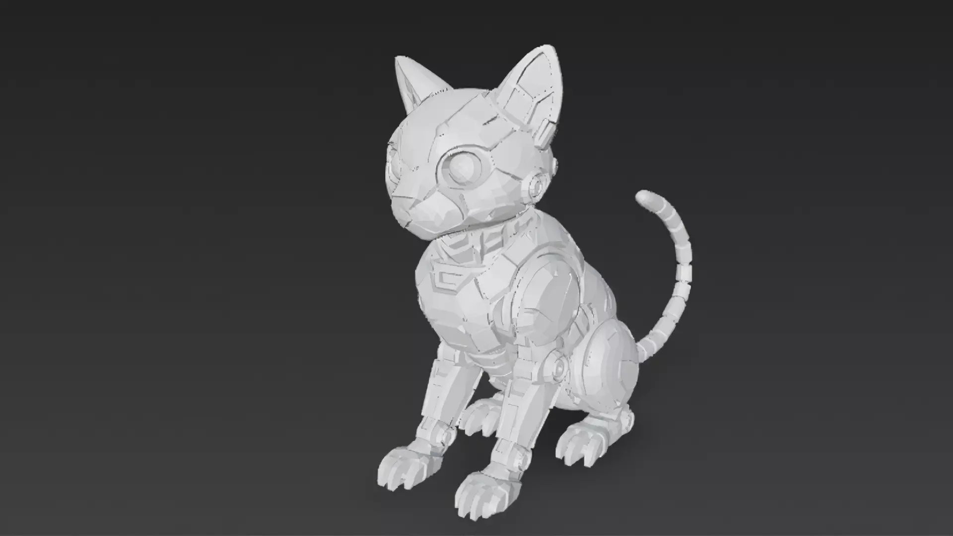 Yellow Robotic Animals Pack PBR 3D Models Low-poly 3D model_21