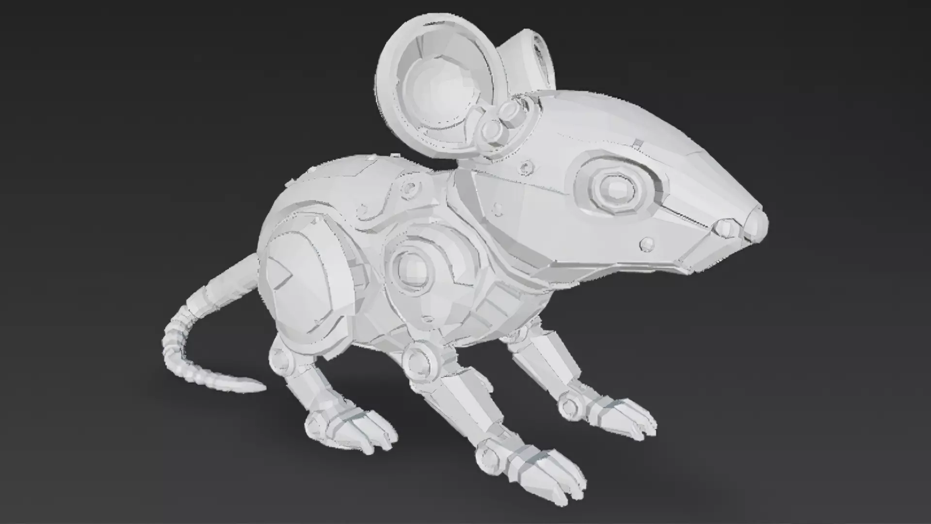 Yellow Robotic Animals Pack PBR 3D Models Low-poly 3D model_54