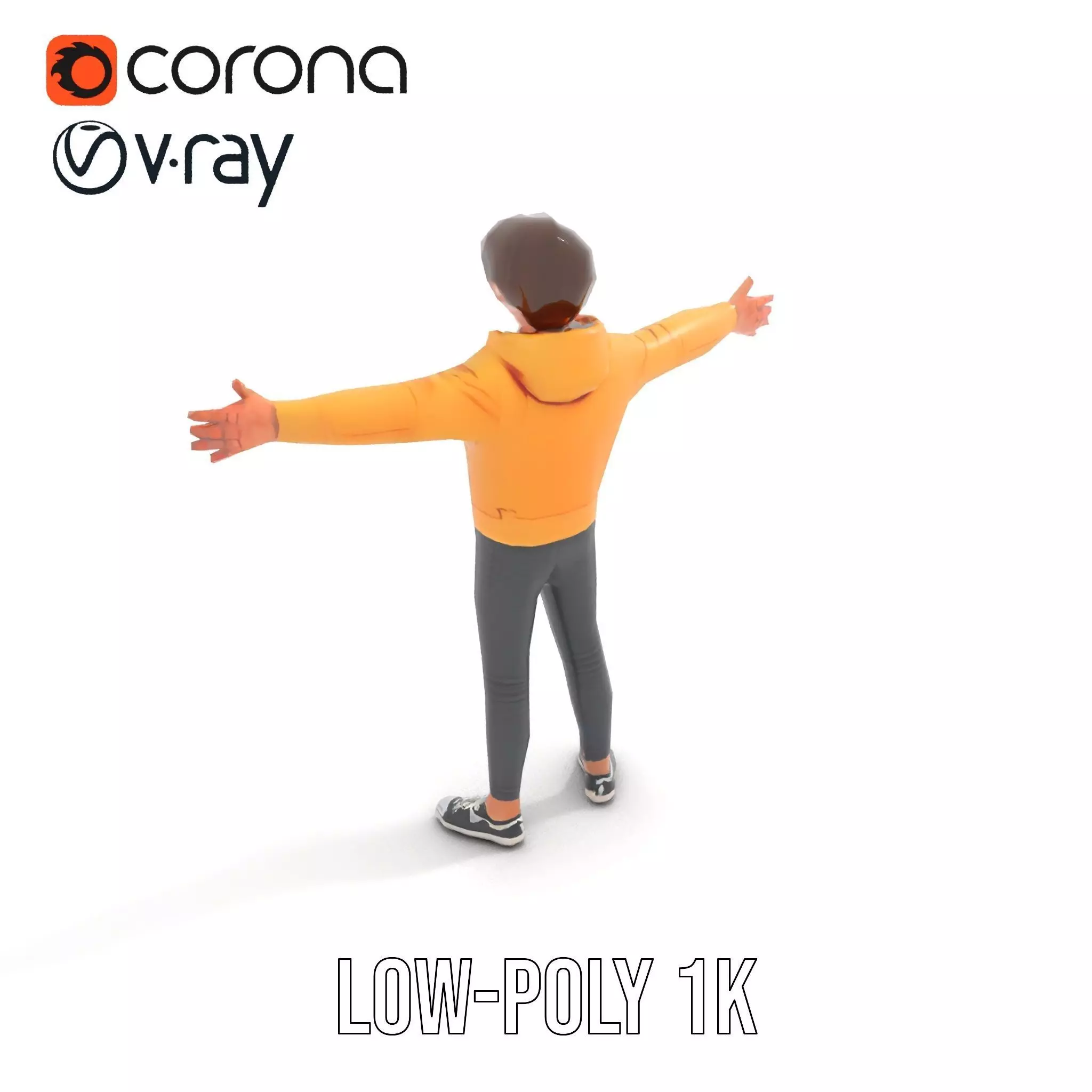 Casual Youth Outfit model pack Low-poly 3D model_7