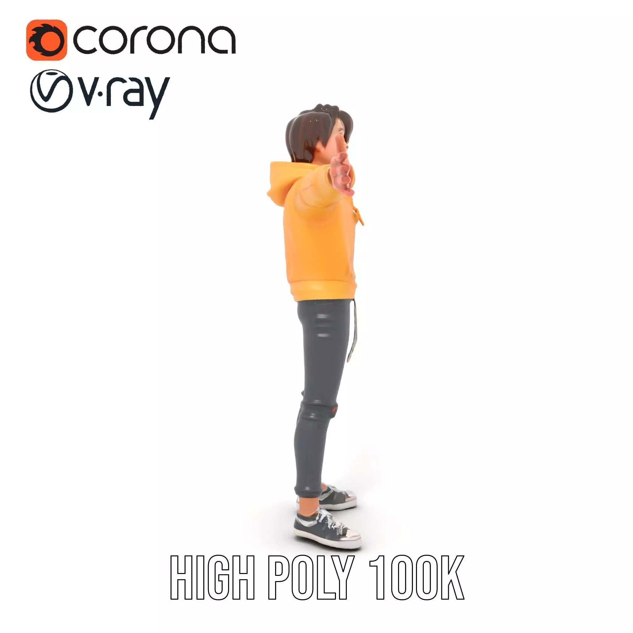 Casual Youth Outfit model pack Low-poly 3D model_31