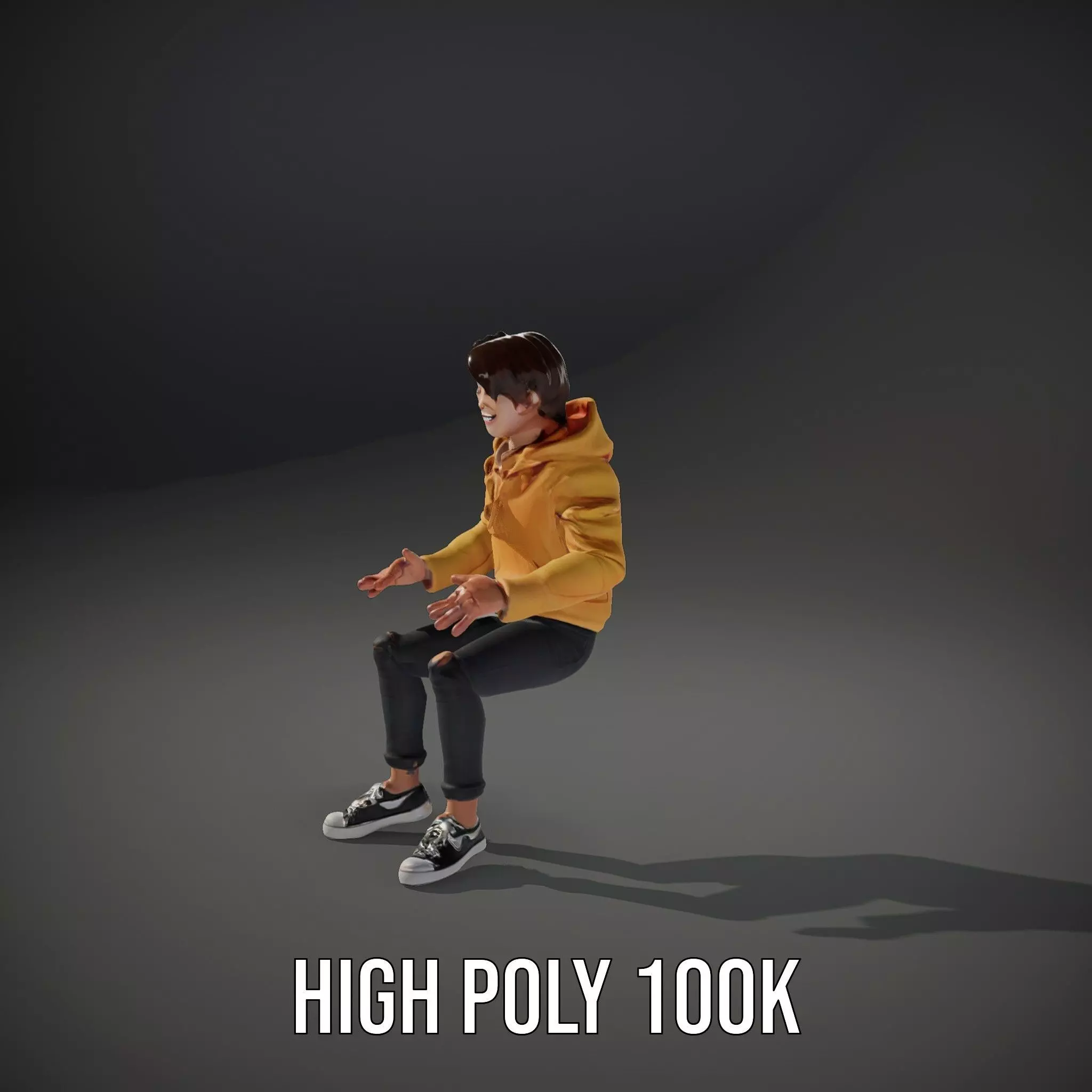 Casual Youth Outfit model pack Low-poly 3D model_10