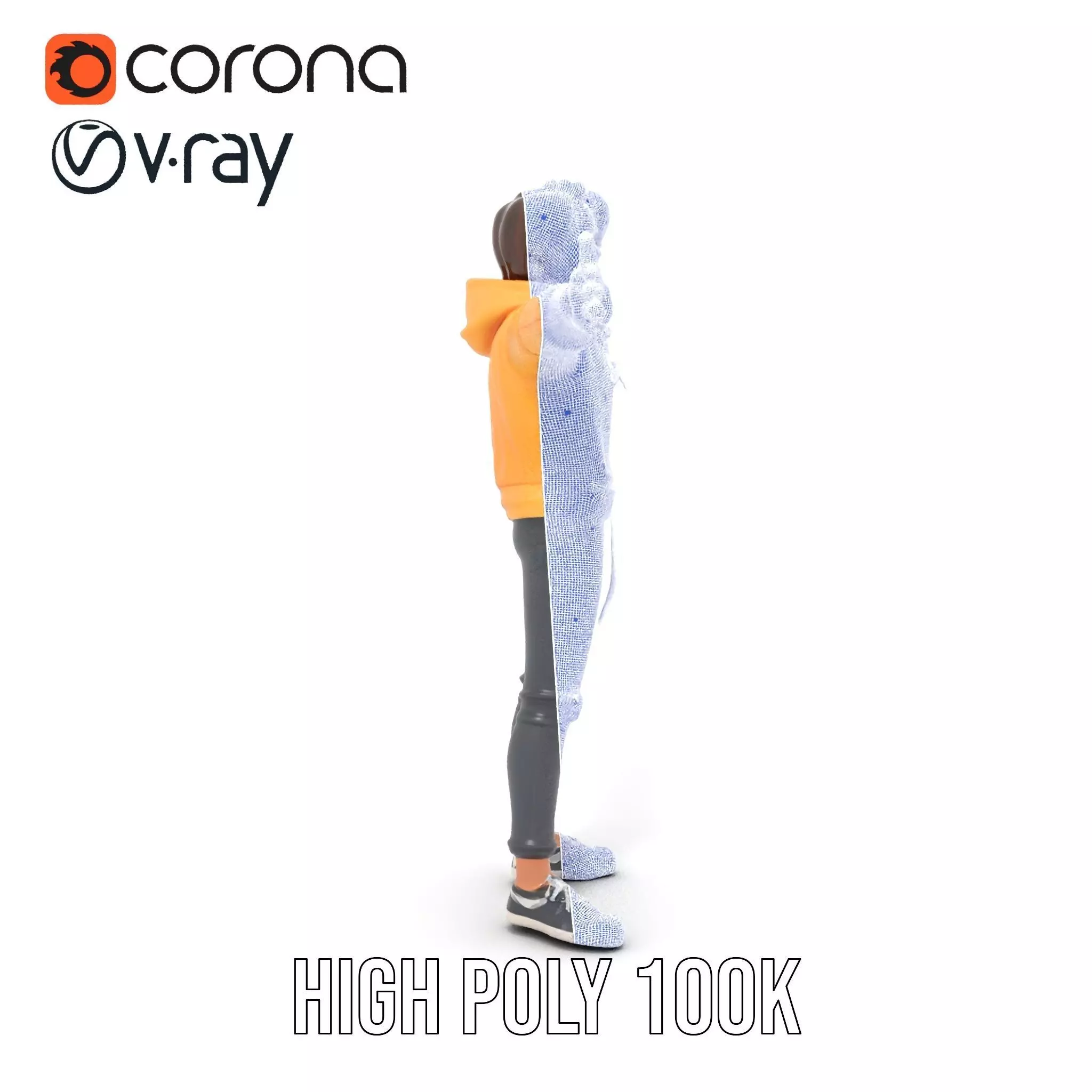 Casual Youth Outfit model pack Low-poly 3D model_34
