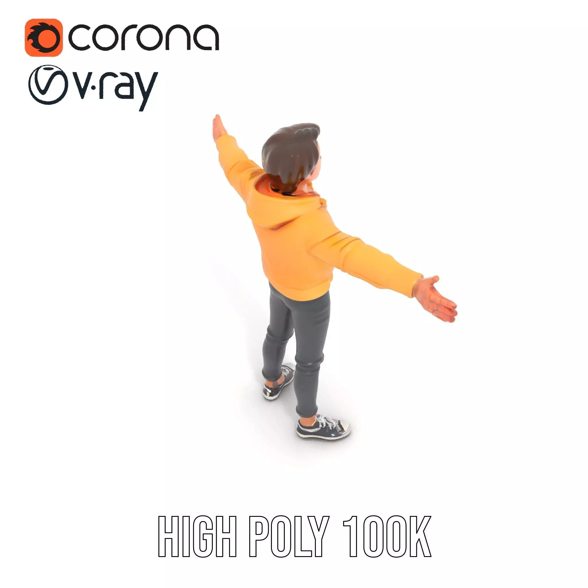 Casual Youth Outfit model pack Low-poly 3D model_20