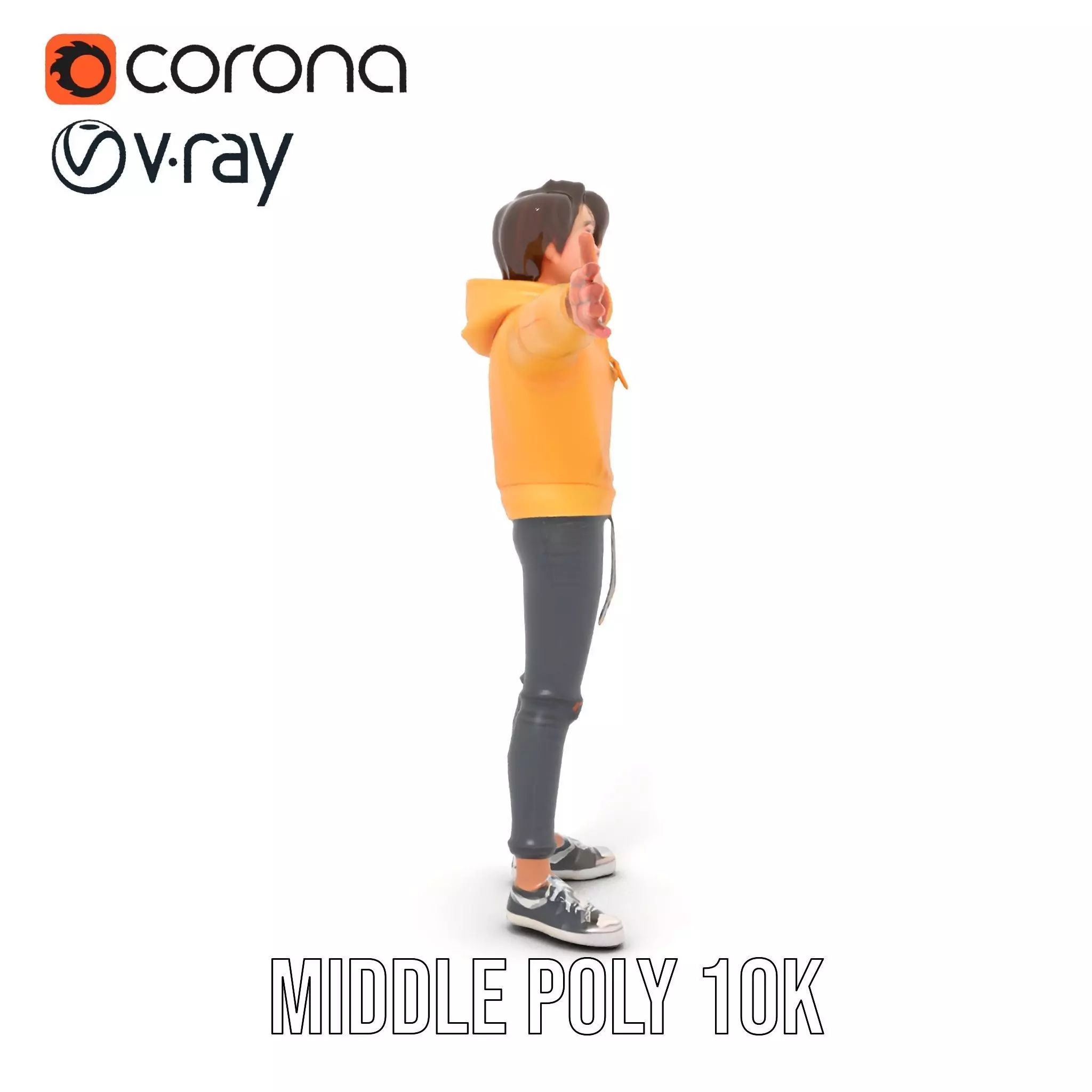 Casual Youth Outfit model pack Low-poly 3D model_21