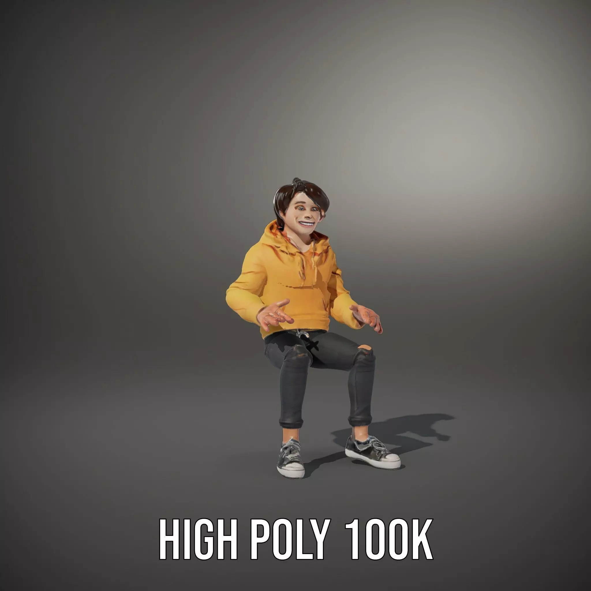 Casual Youth Outfit model pack Low-poly 3D model_8