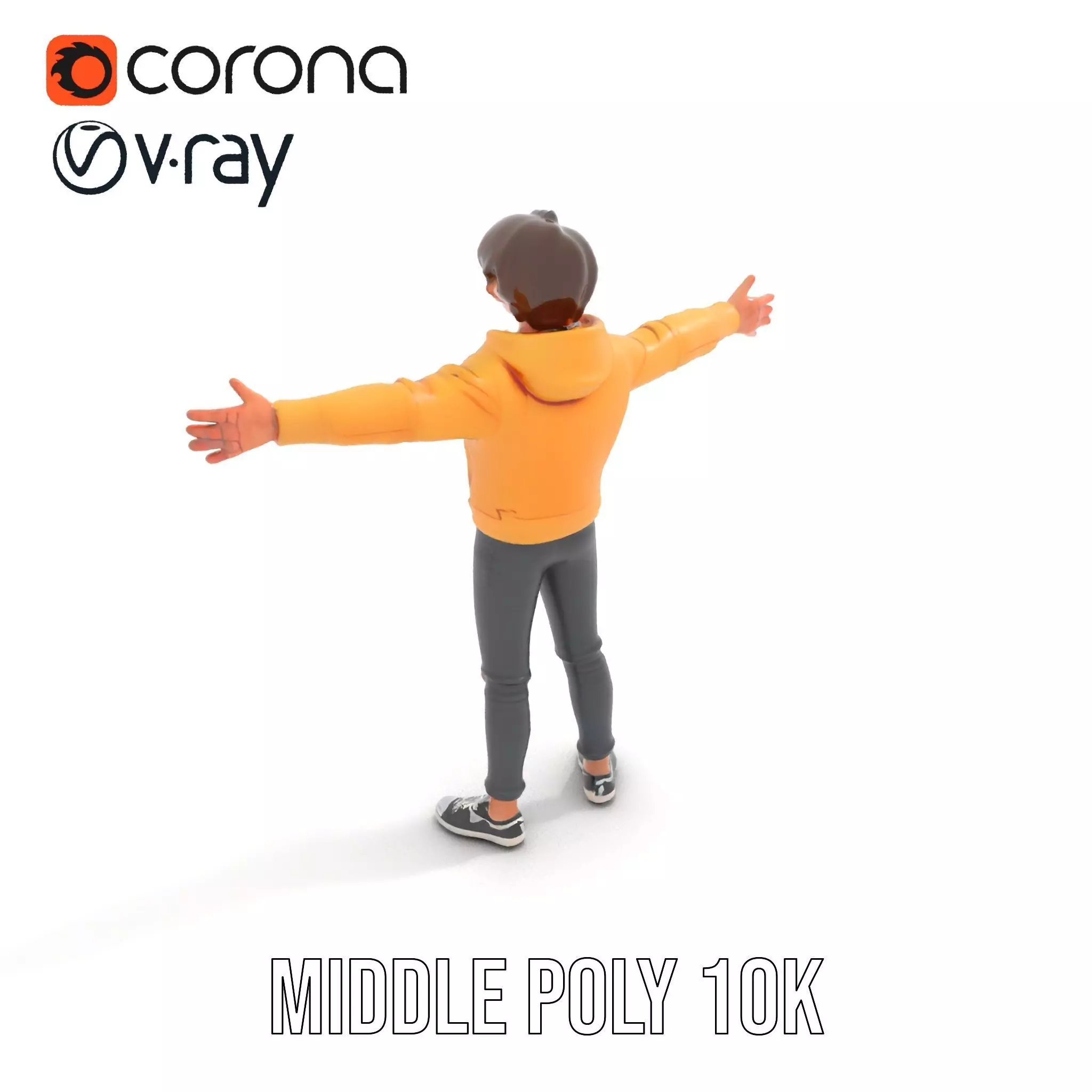 Casual Youth Outfit model pack Low-poly 3D model_5