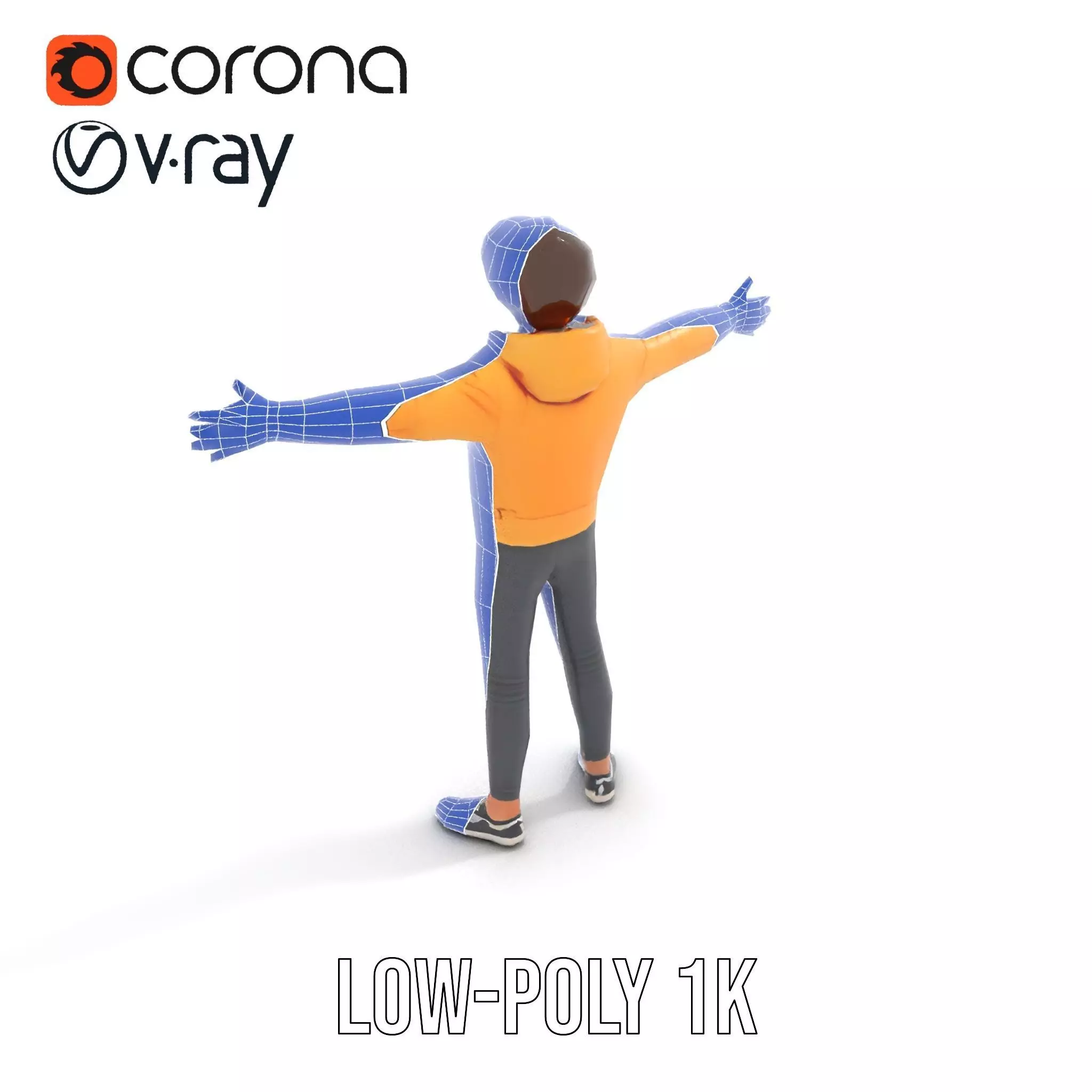 Casual Youth Outfit model pack Low-poly 3D model_22