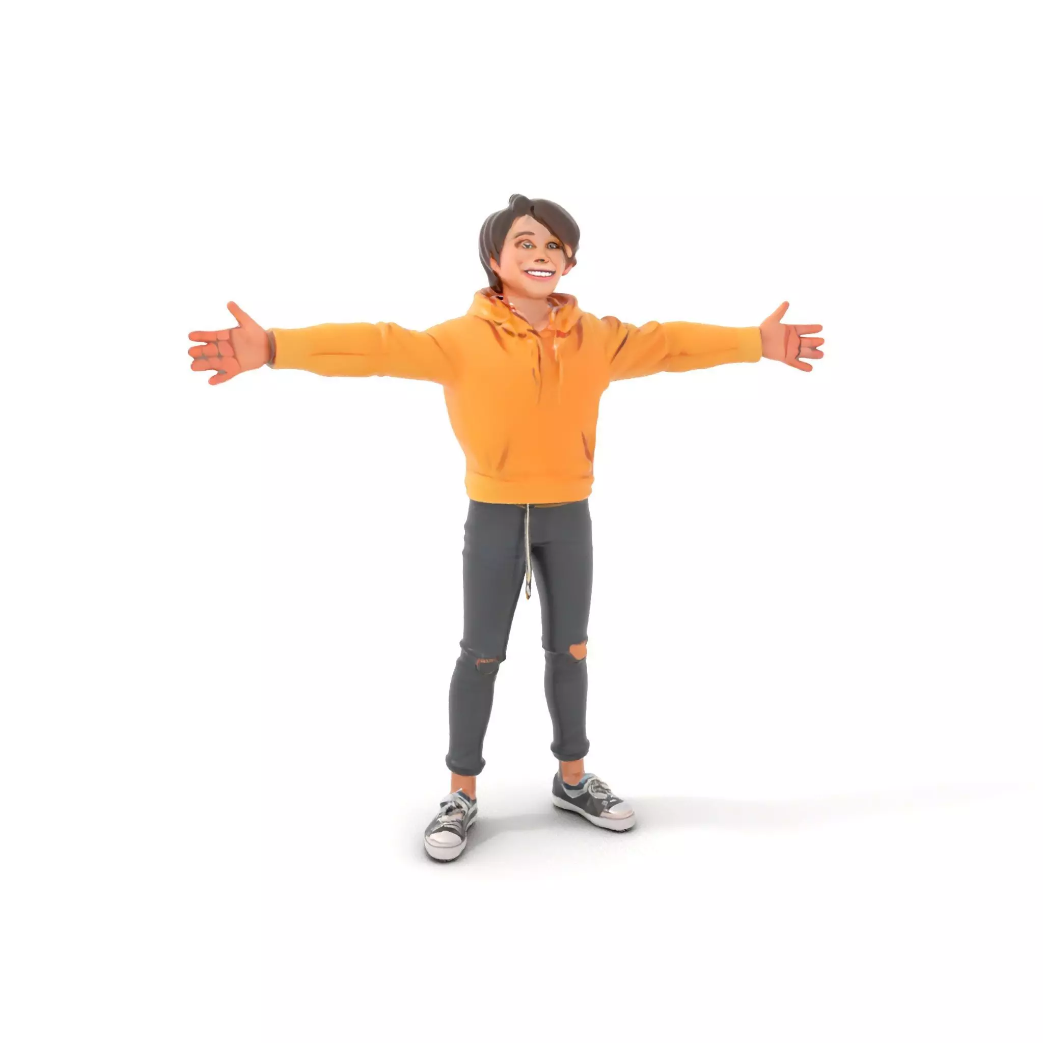 Casual Youth Outfit model pack Low-poly 3D model_0