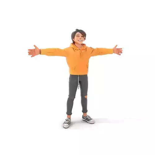 Casual Youth Outfit model pack Low-poly 3D model