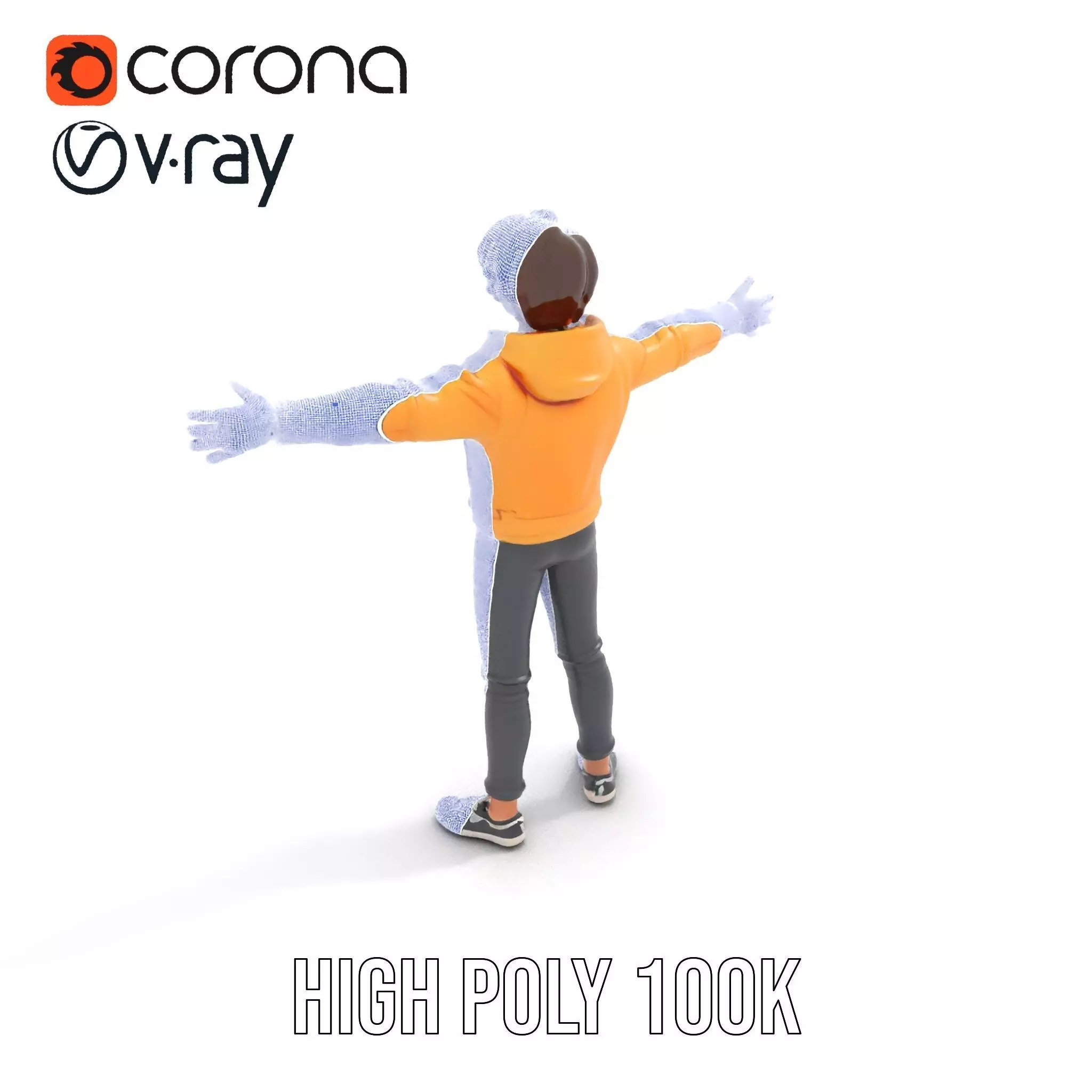 Casual Youth Outfit model pack Low-poly 3D model_25