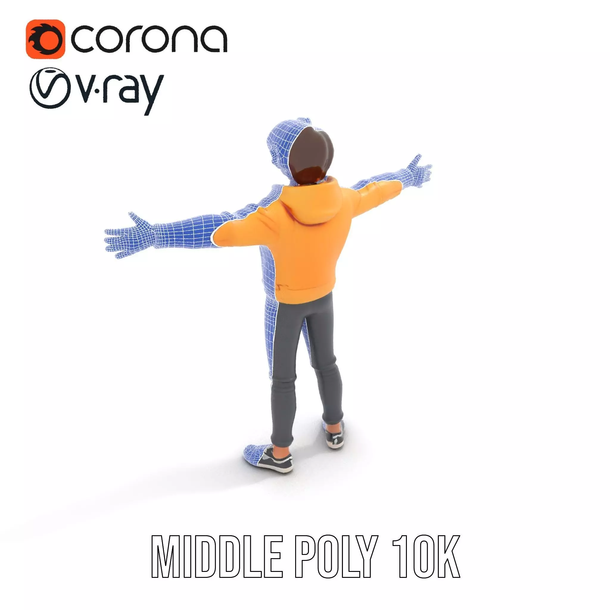 Casual Youth Outfit model pack Low-poly 3D model_29