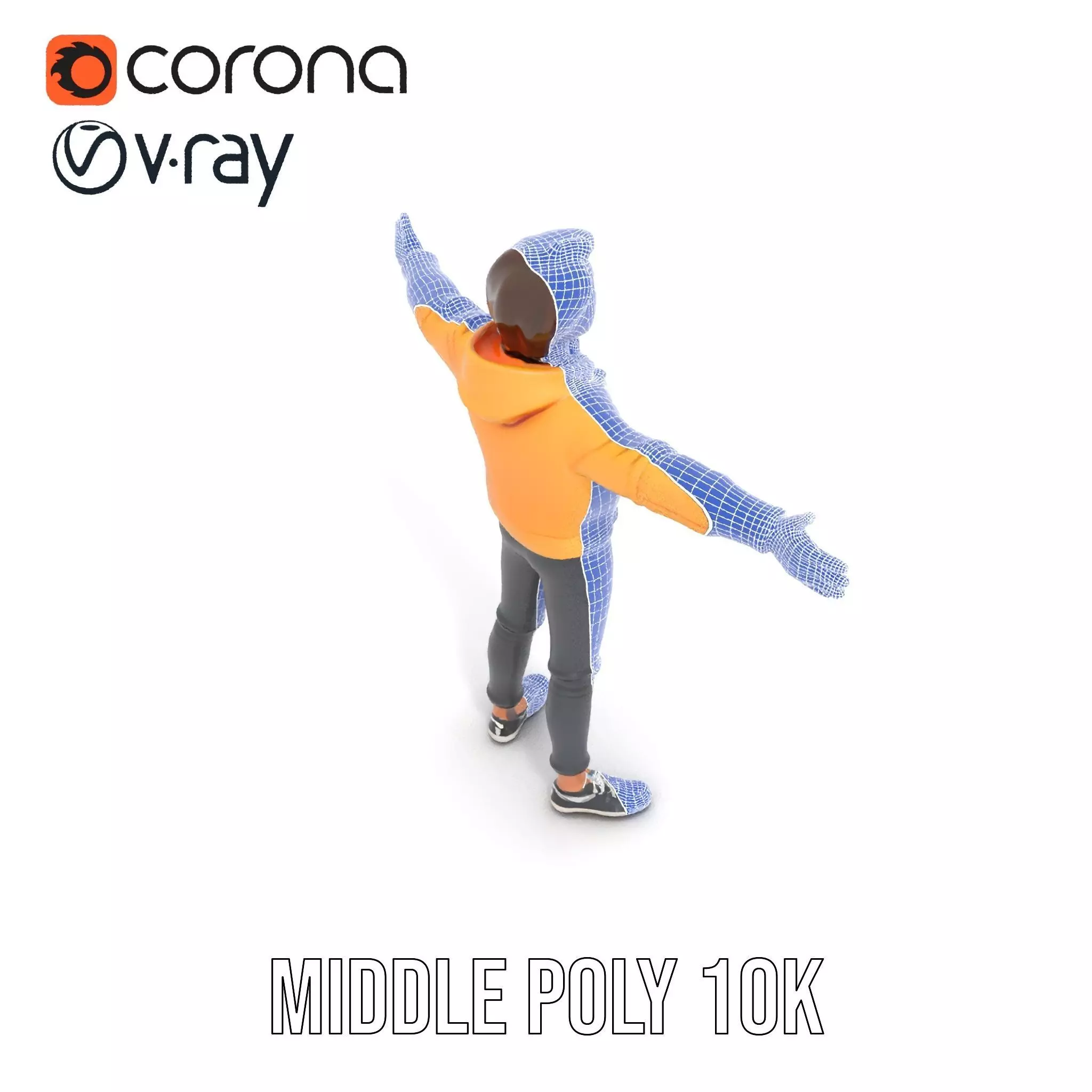 Casual Youth Outfit model pack Low-poly 3D model_23