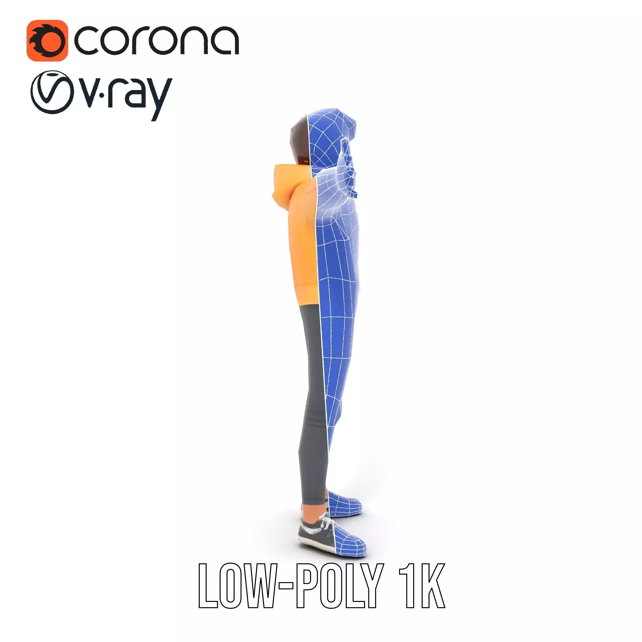 Casual Youth Outfit model pack Low-poly 3D model_24