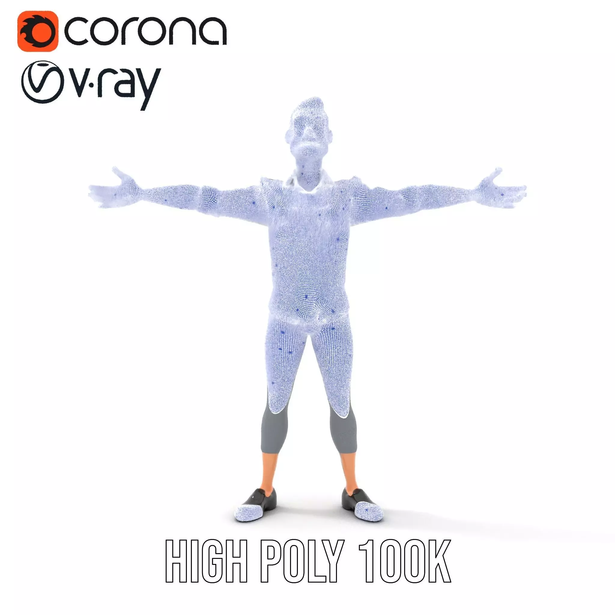 Plaid Shirt Character model pack Low-poly 3D model_34