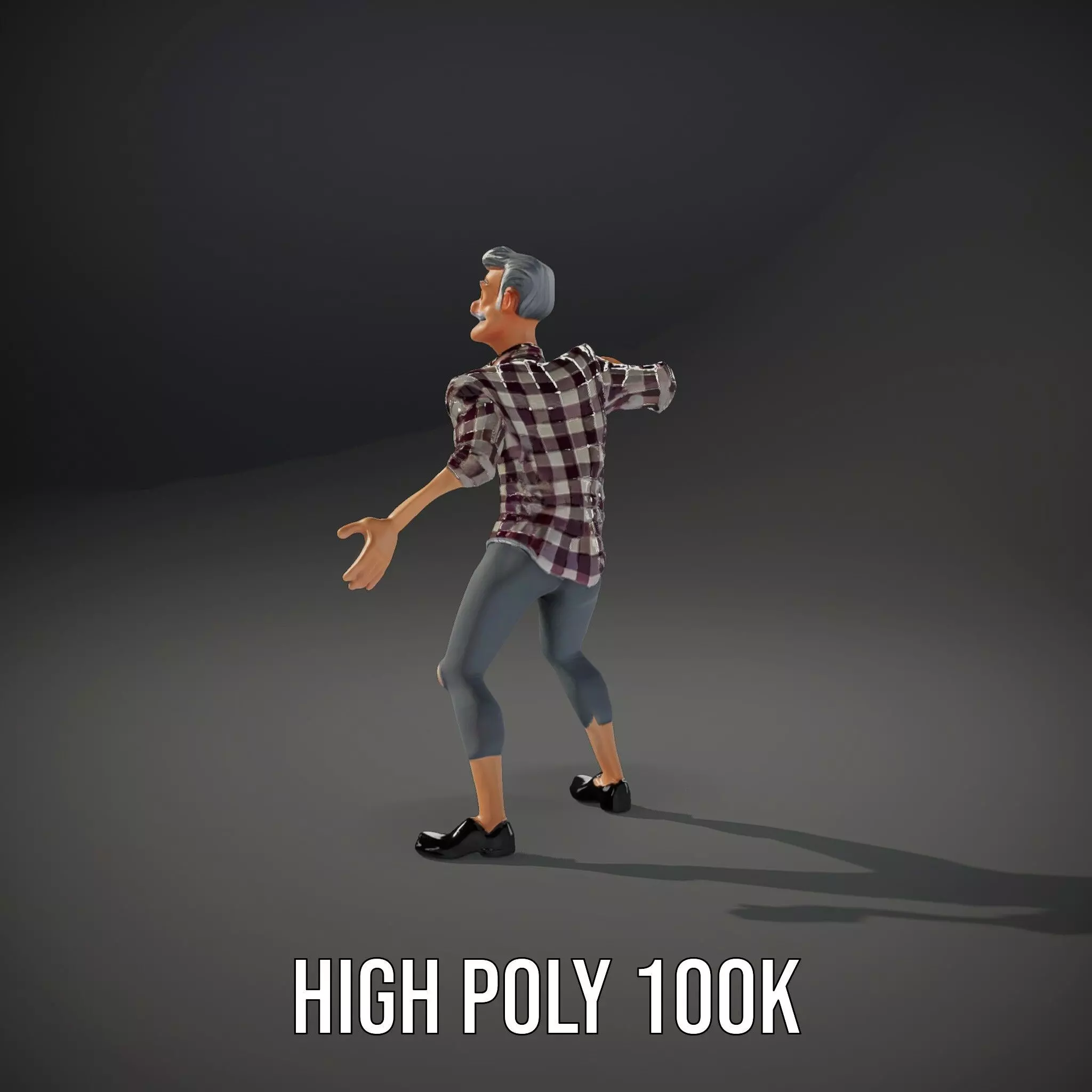 Plaid Shirt Character model pack Low-poly 3D model_8