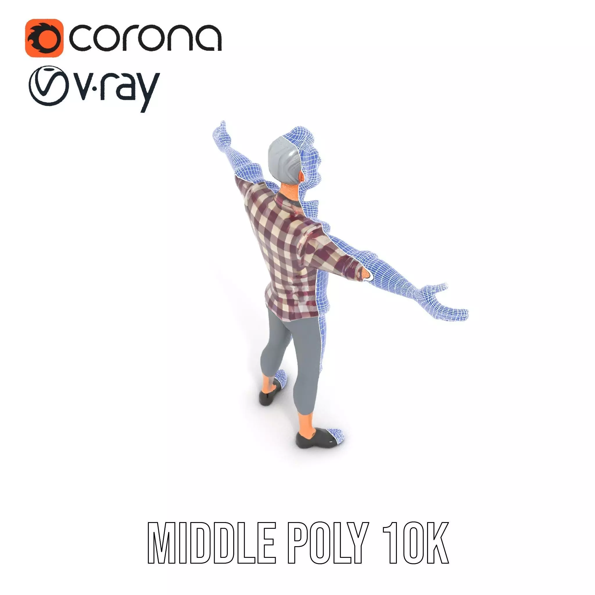 Plaid Shirt Character model pack Low-poly 3D model_30