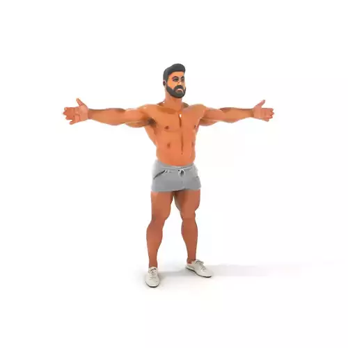 Athletic Male Figure model pack Low-poly 3D model