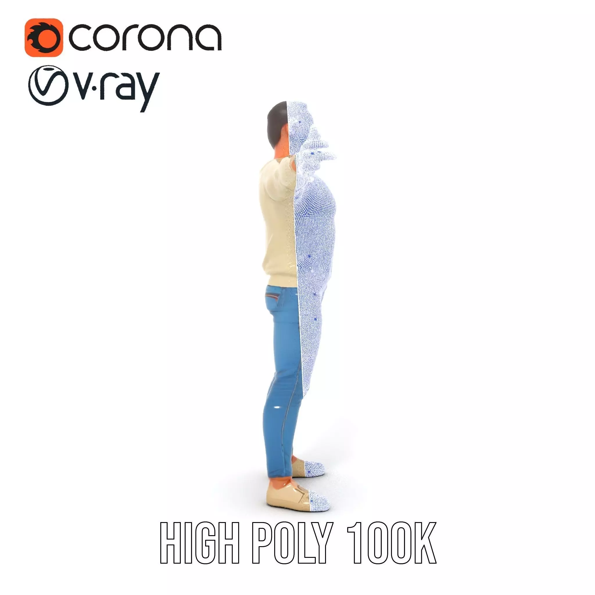 Casual Attire Man model pack Low-poly 3D model_32