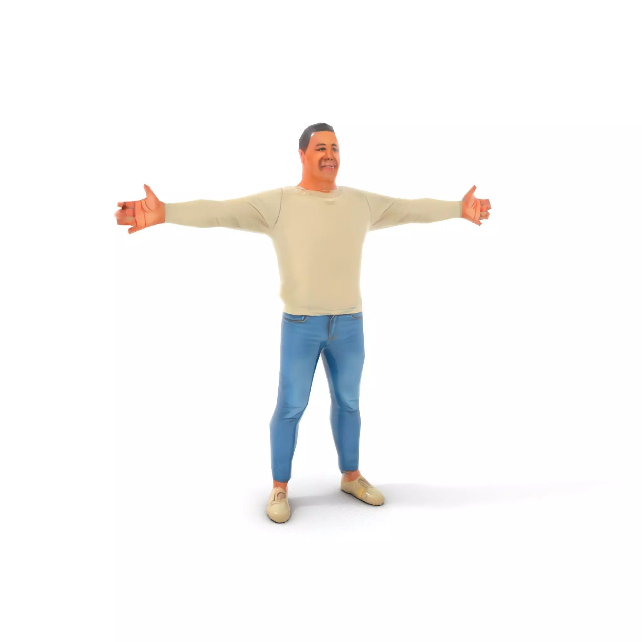 Casual Attire Man model pack Low-poly 3D model_12