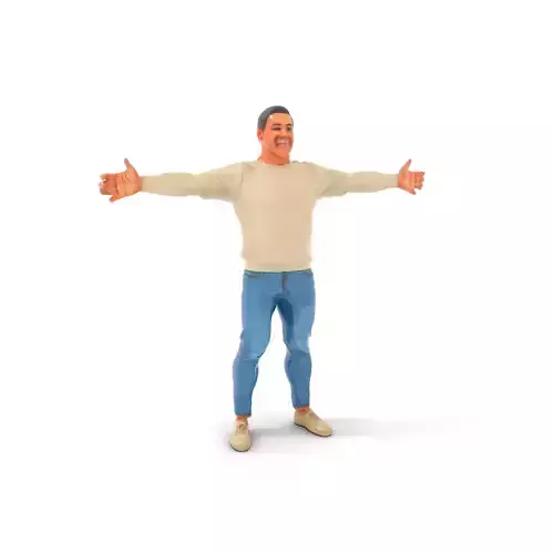 Casual Attire Man model pack Low-poly 3D model