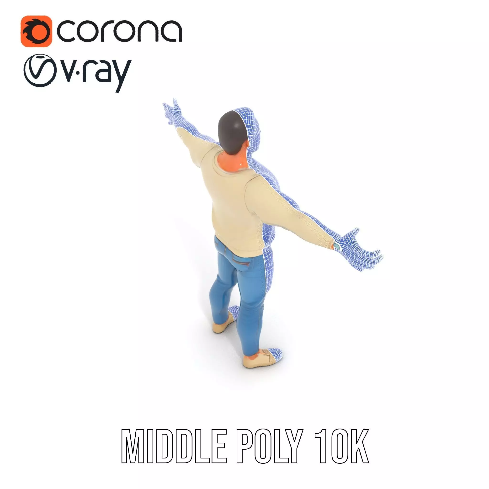 Casual Attire Man model pack Low-poly 3D model_21