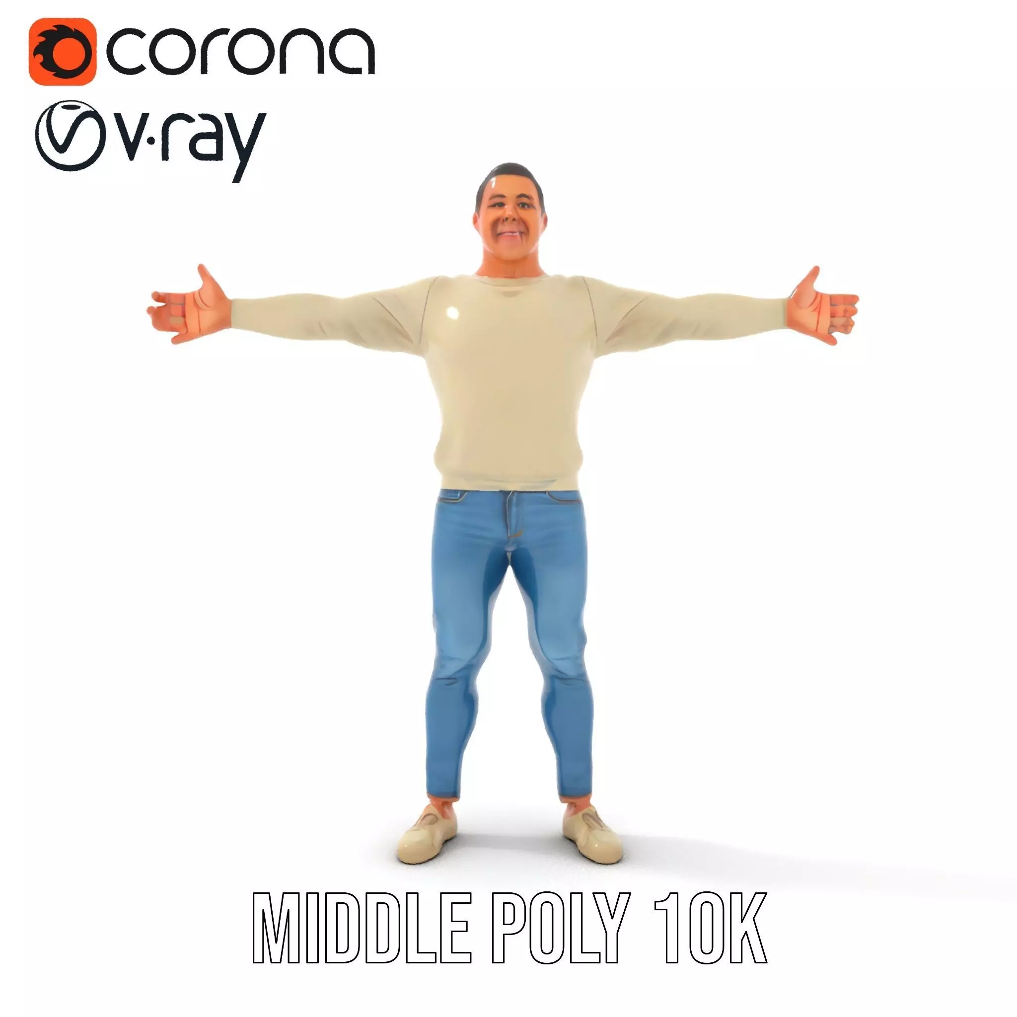 Casual Attire Man model pack Low-poly 3D model_18