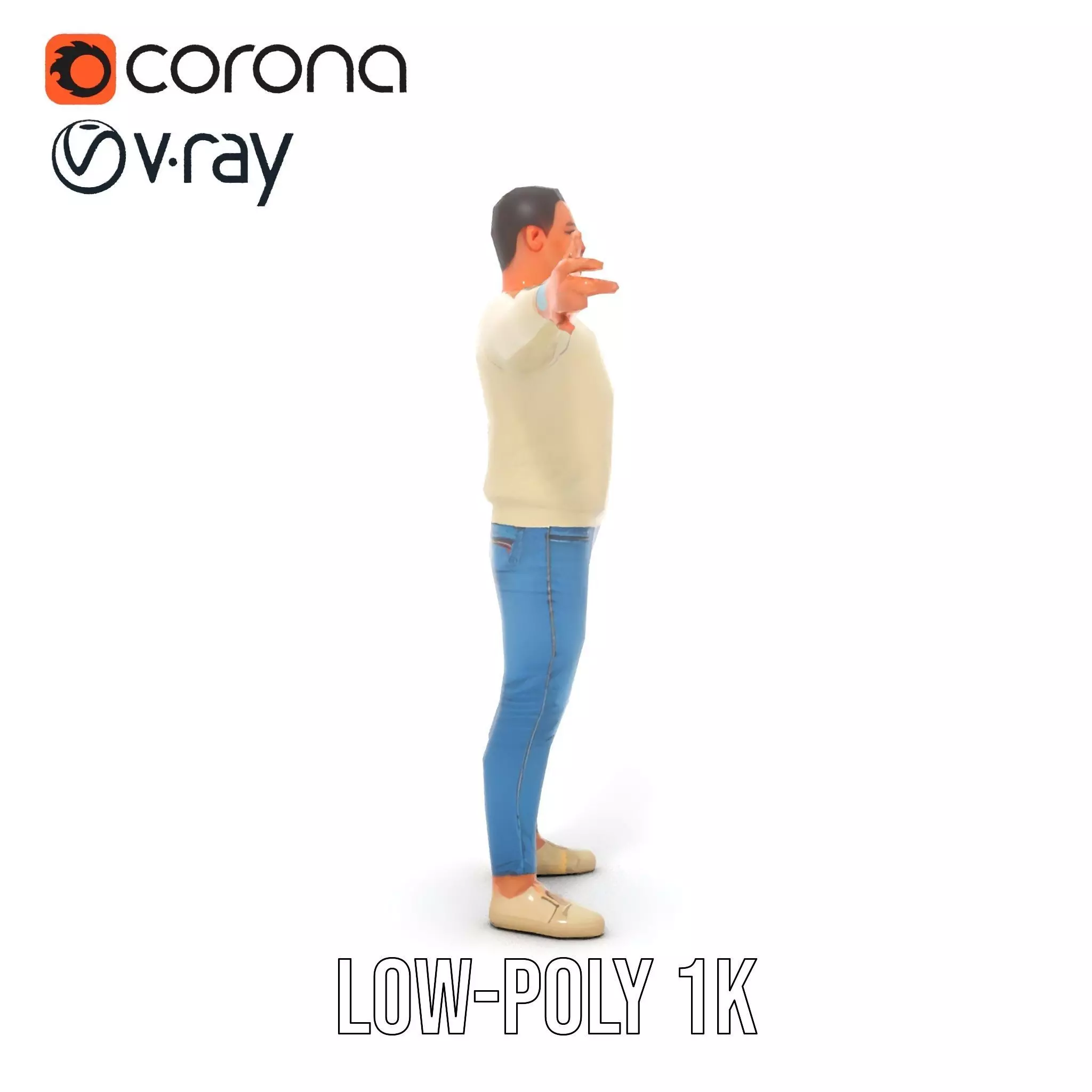 Casual Attire Man model pack Low-poly 3D model_28