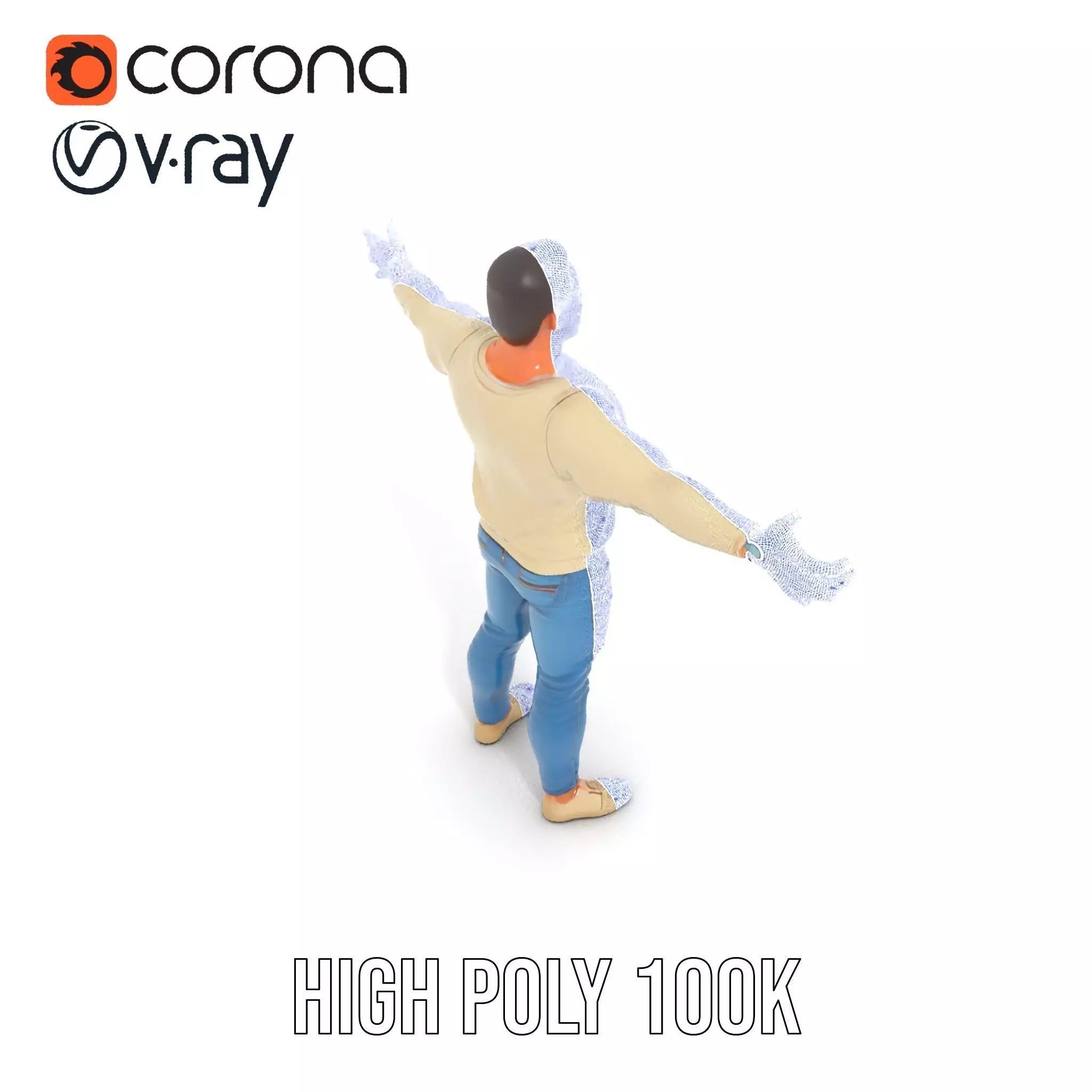 Casual Attire Man model pack Low-poly 3D model_33