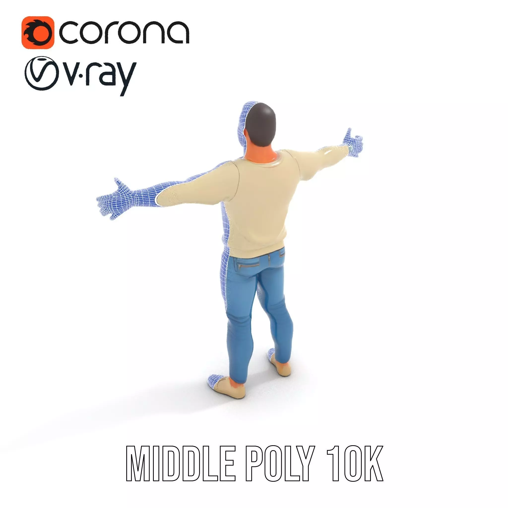 Casual Attire Man model pack Low-poly 3D model_24