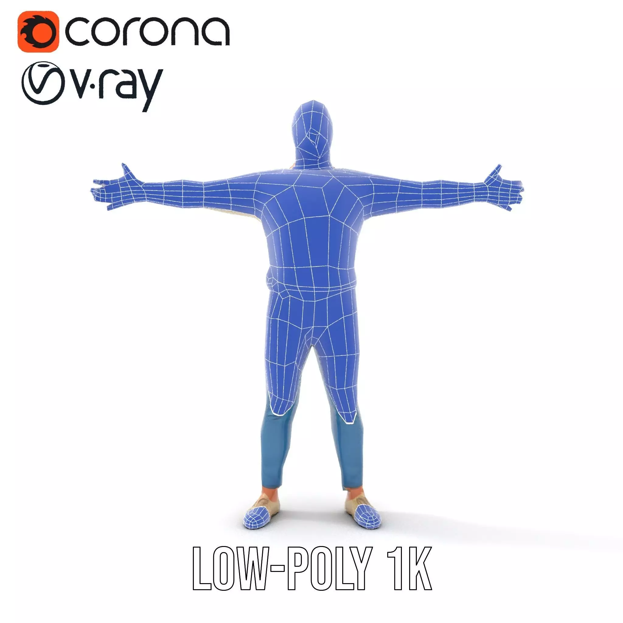 Casual Attire Man model pack Low-poly 3D model_31