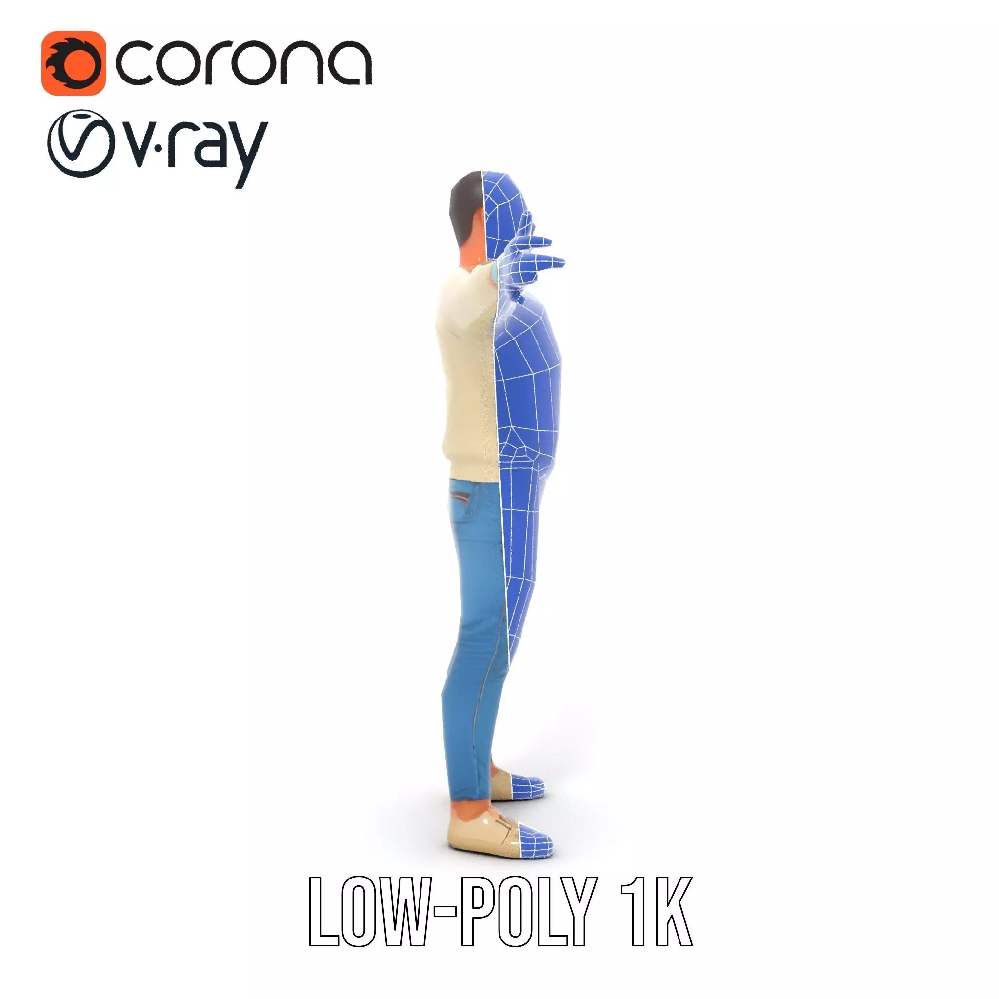 Casual Attire Man model pack Low-poly 3D model_25