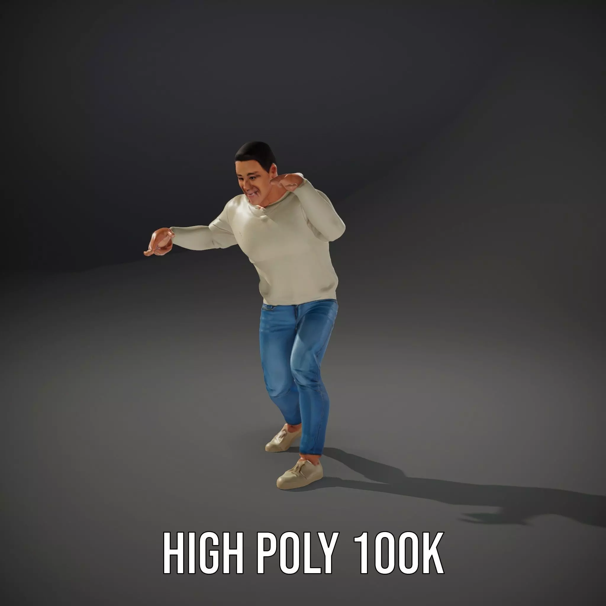Casual Attire Man model pack Low-poly 3D model_8