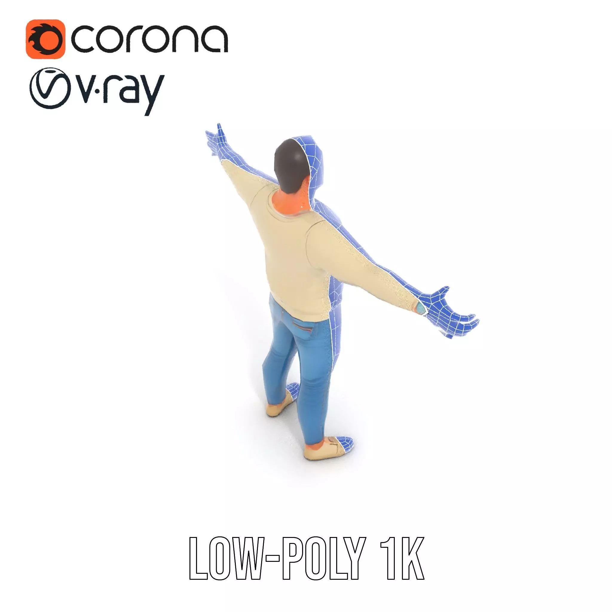 Casual Attire Man model pack Low-poly 3D model_22