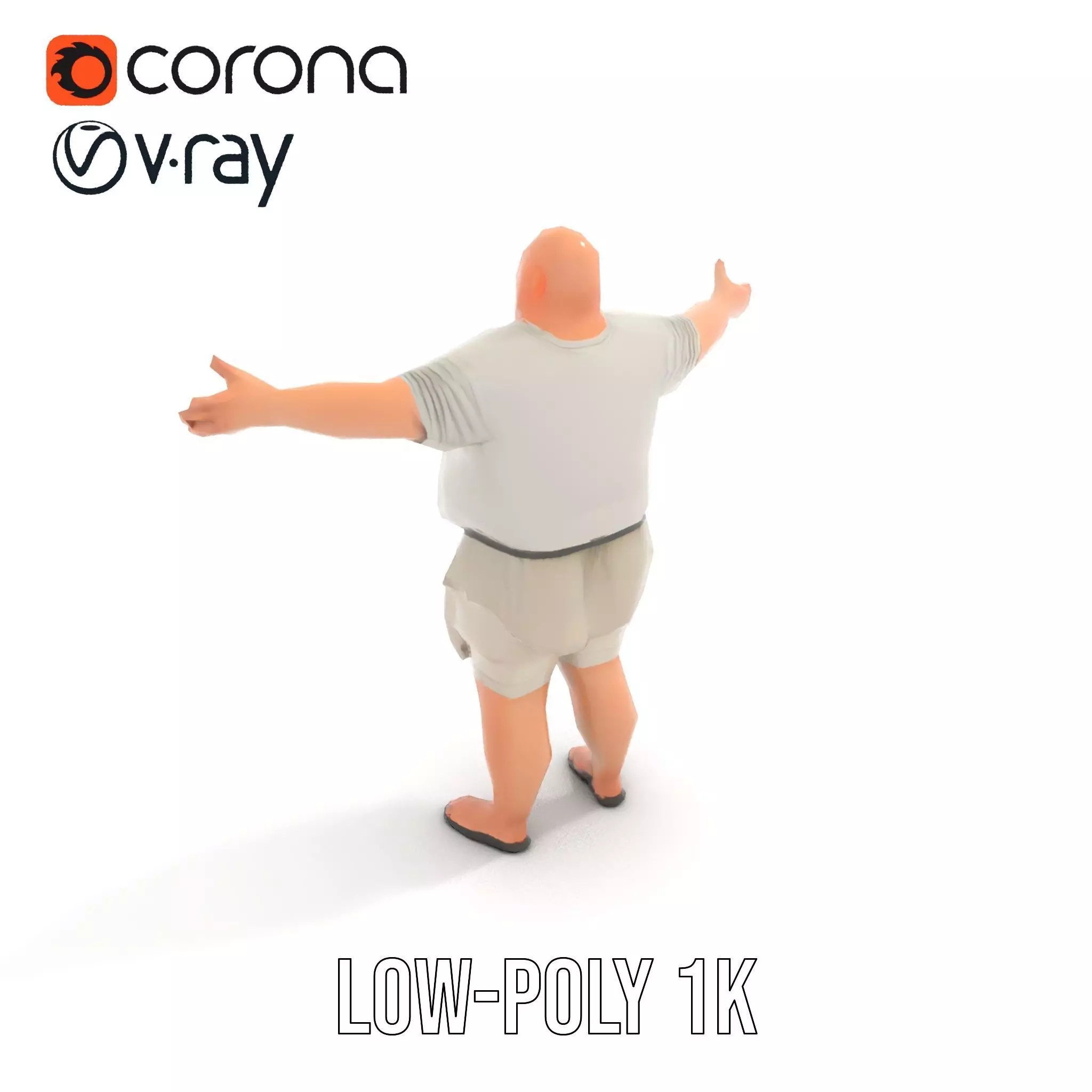 Casual Attire Male model pack Low-poly 3D model_14