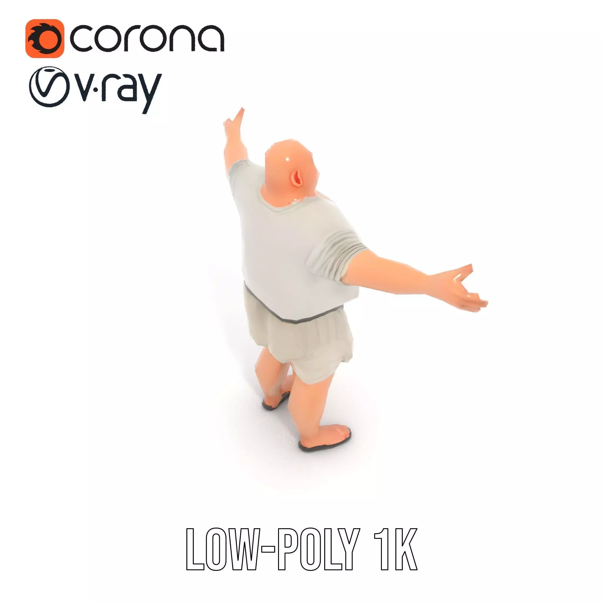 Casual Attire Male model pack Low-poly 3D model_17