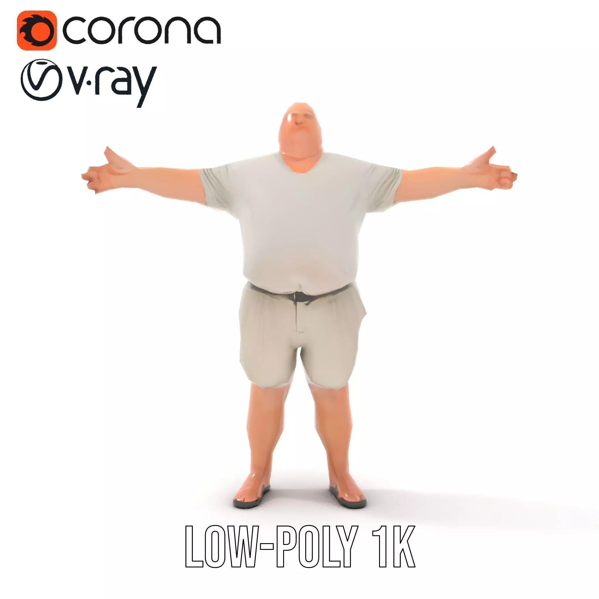 Casual Attire Male model pack Low-poly 3D model_9