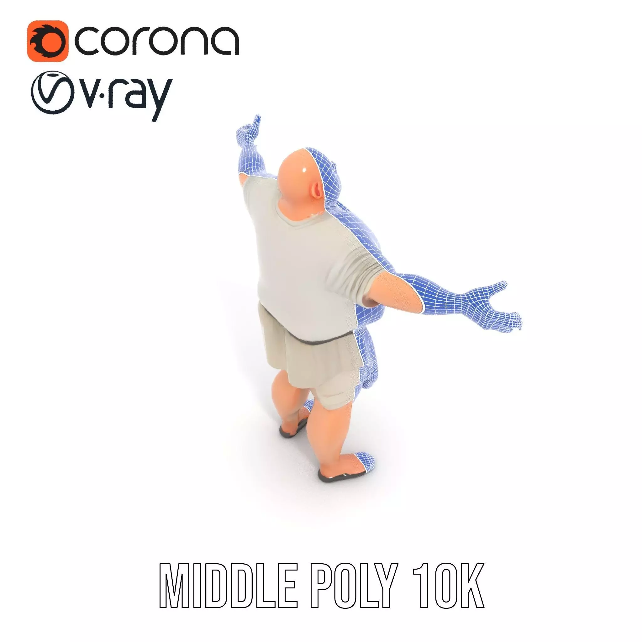 Casual Attire Male model pack Low-poly 3D model_29