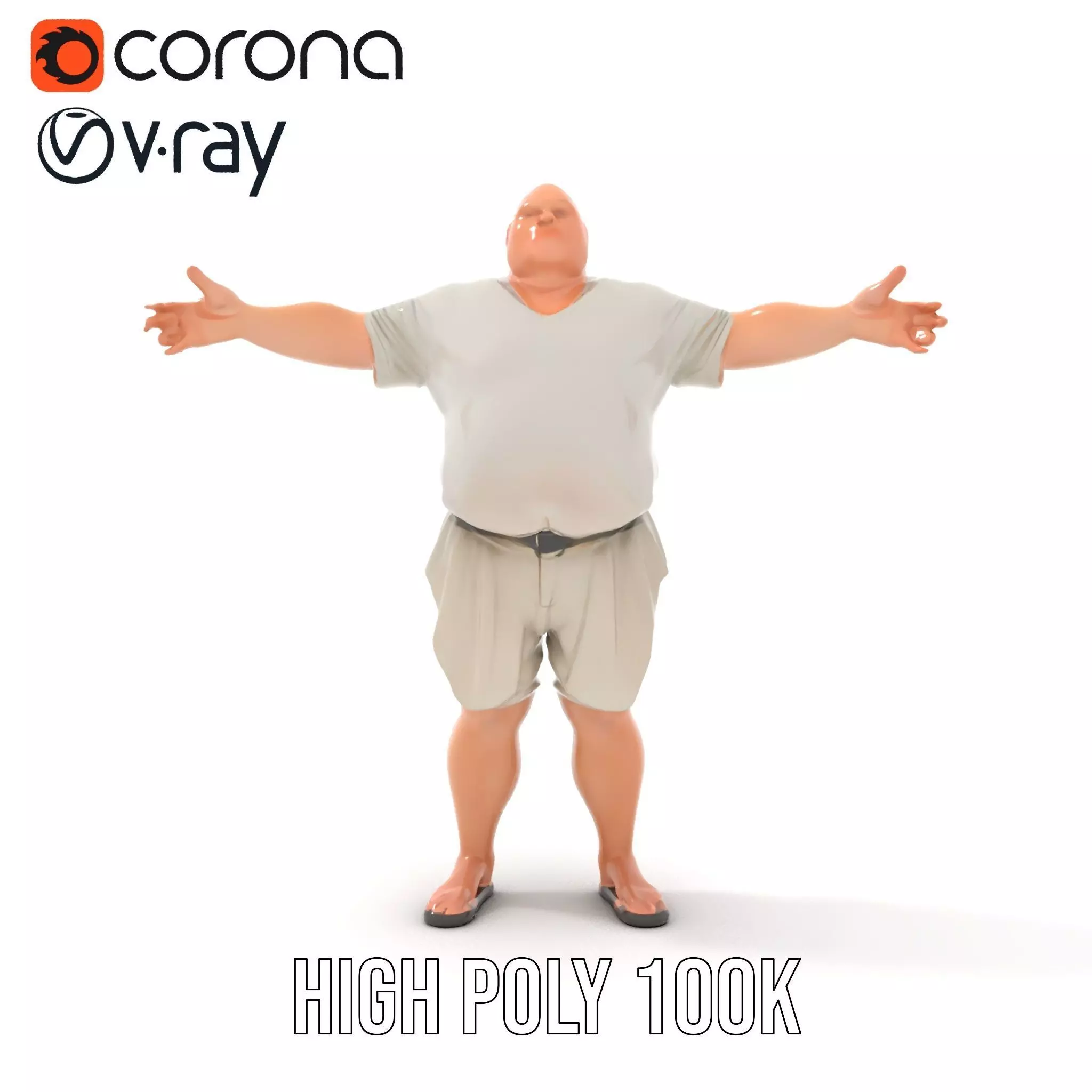 Casual Attire Male model pack Low-poly 3D model_15