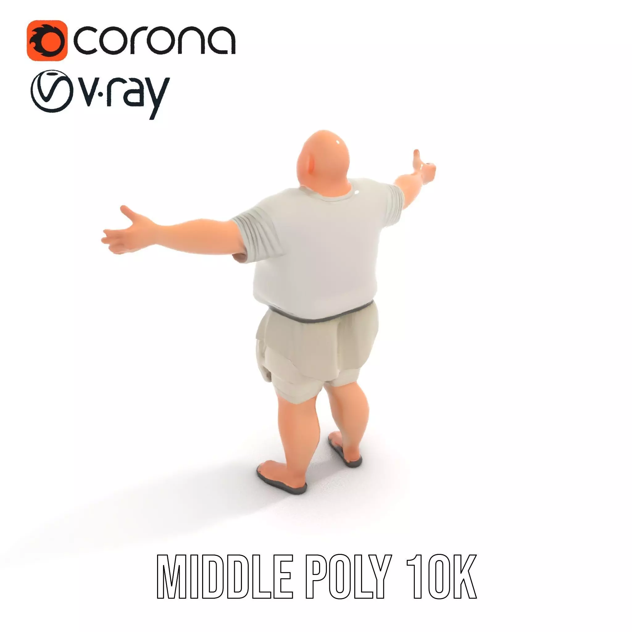 Casual Attire Male model pack Low-poly 3D model_11