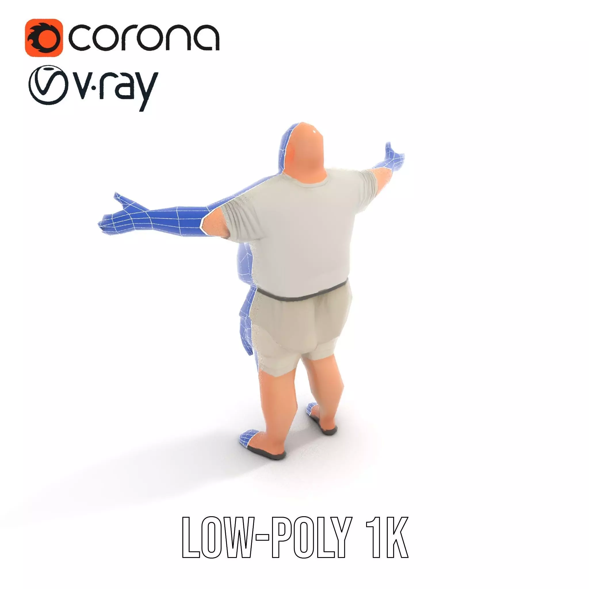 Casual Attire Male model pack Low-poly 3D model_12