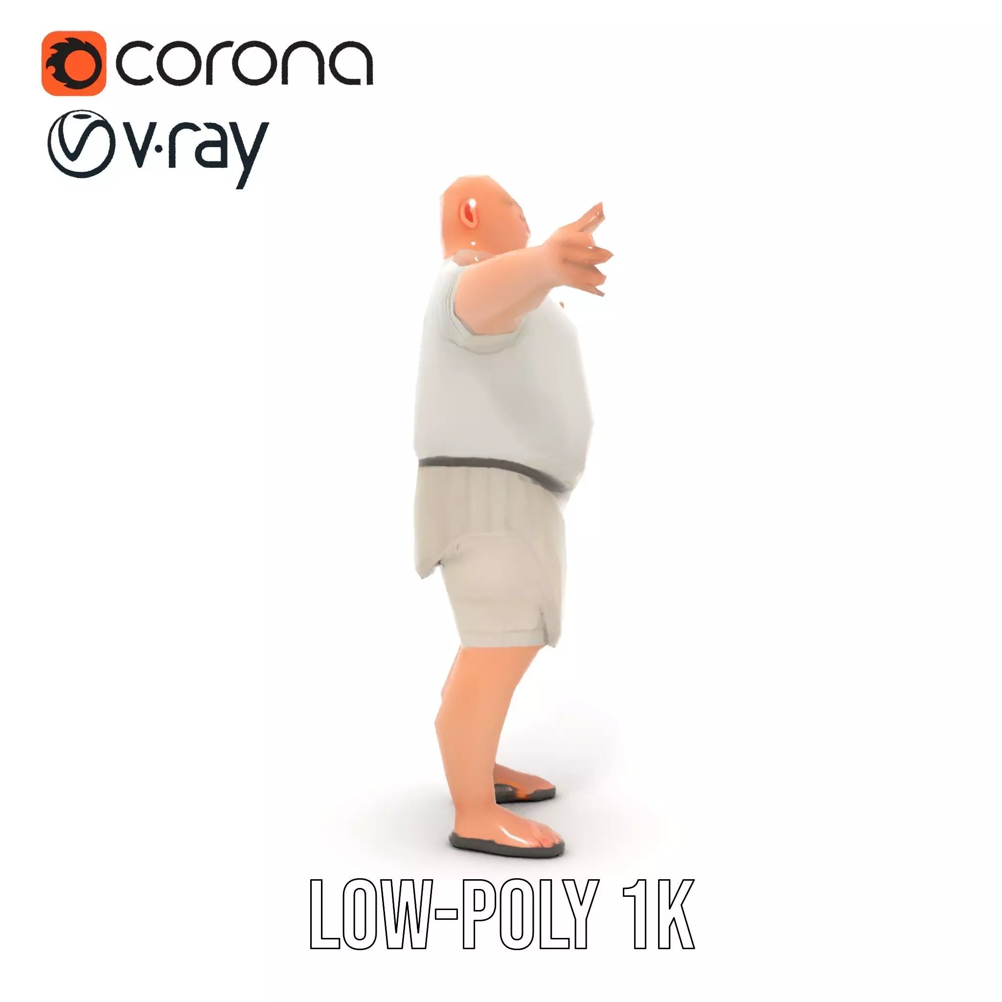 Casual Attire Male model pack Low-poly 3D model_20