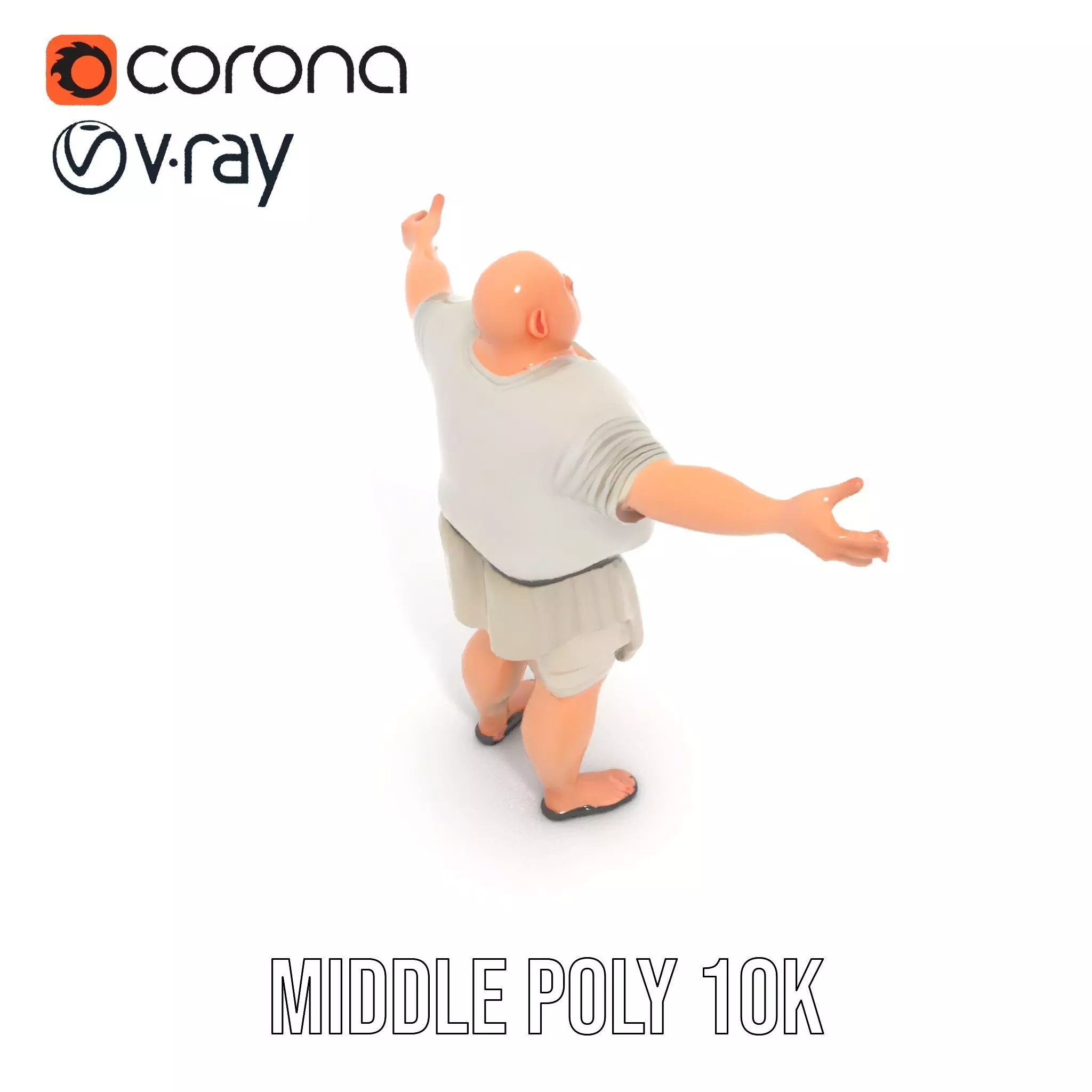 Casual Attire Male model pack Low-poly 3D model_13