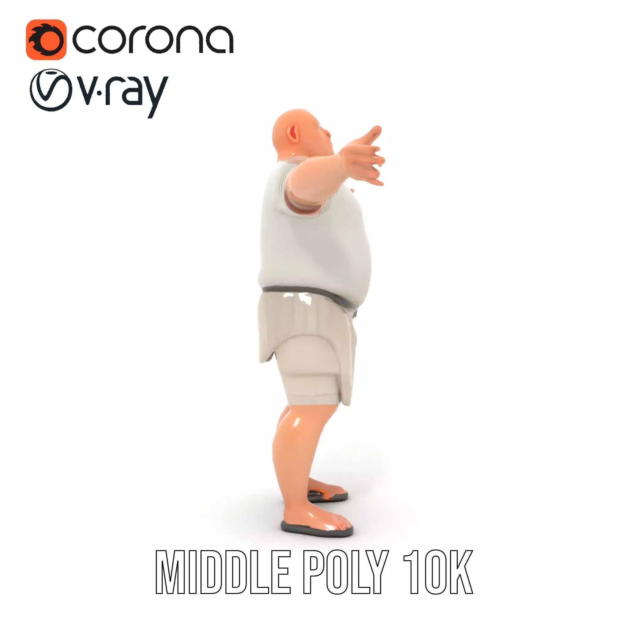 Casual Attire Male model pack Low-poly 3D model_16