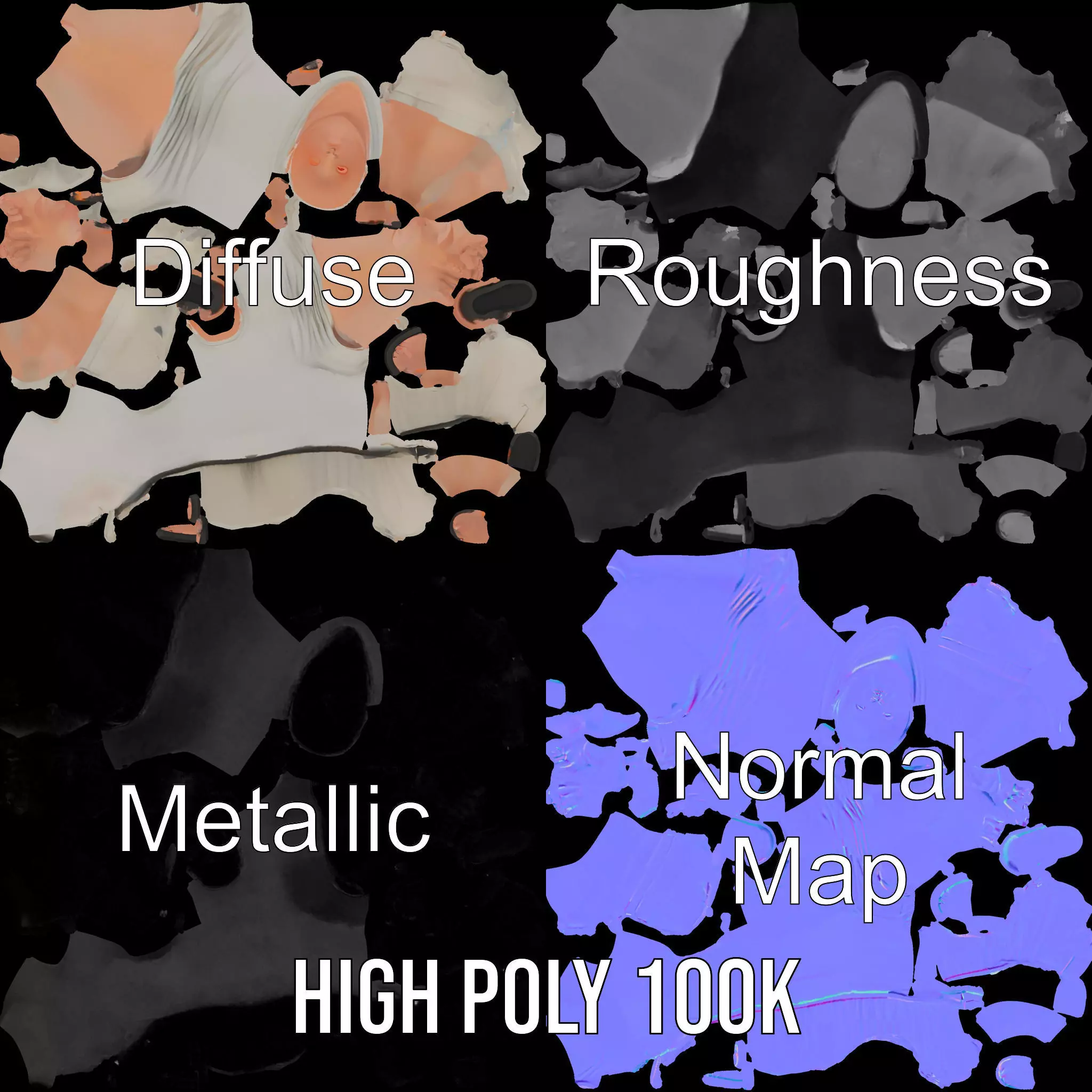 Casual Attire Male model pack Low-poly 3D model_3