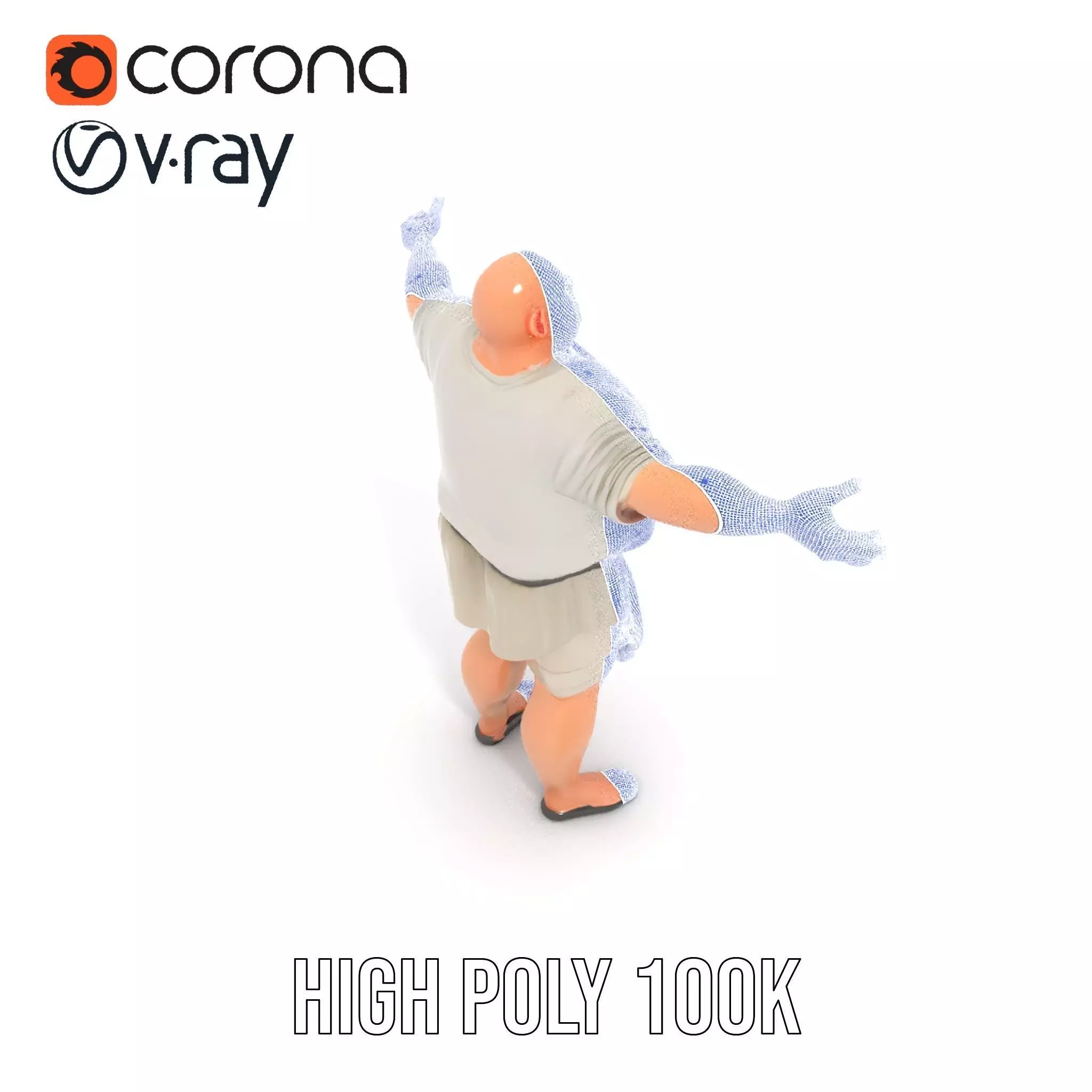 Casual Attire Male model pack Low-poly 3D model_32