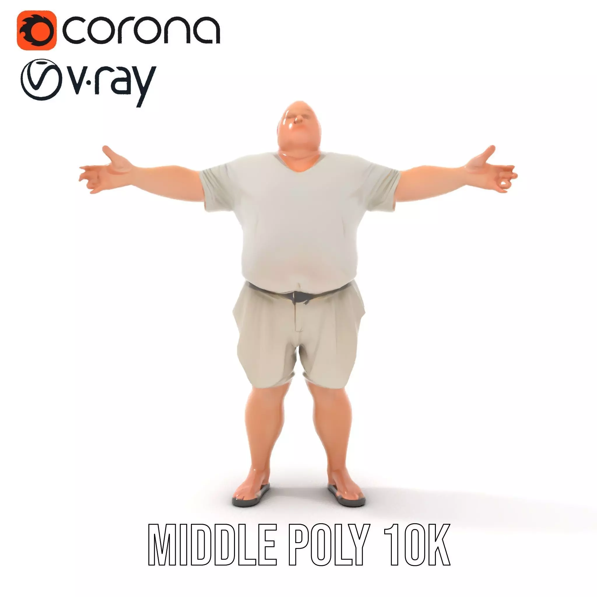 Casual Attire Male model pack Low-poly 3D model_6