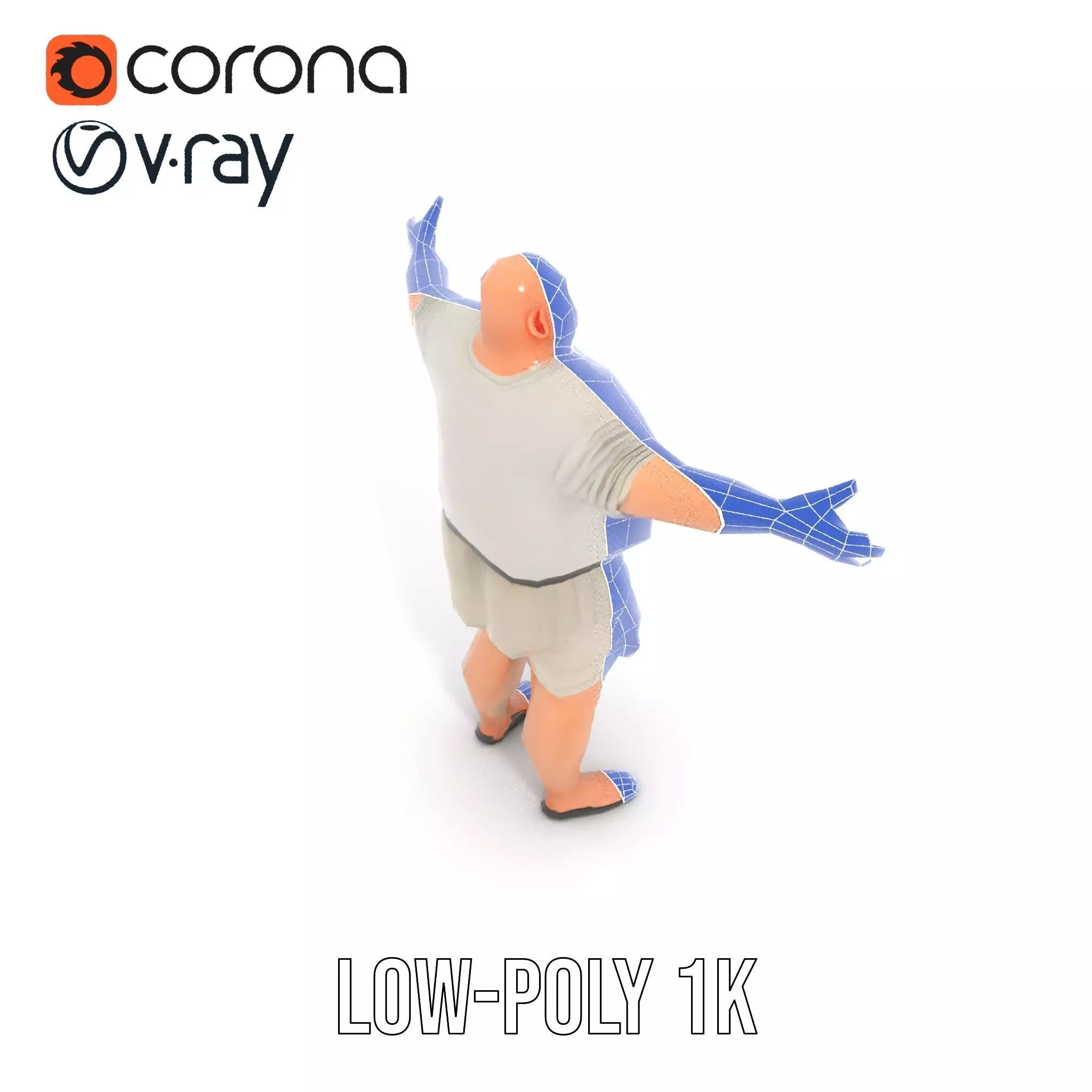 Casual Attire Male model pack Low-poly 3D model_30