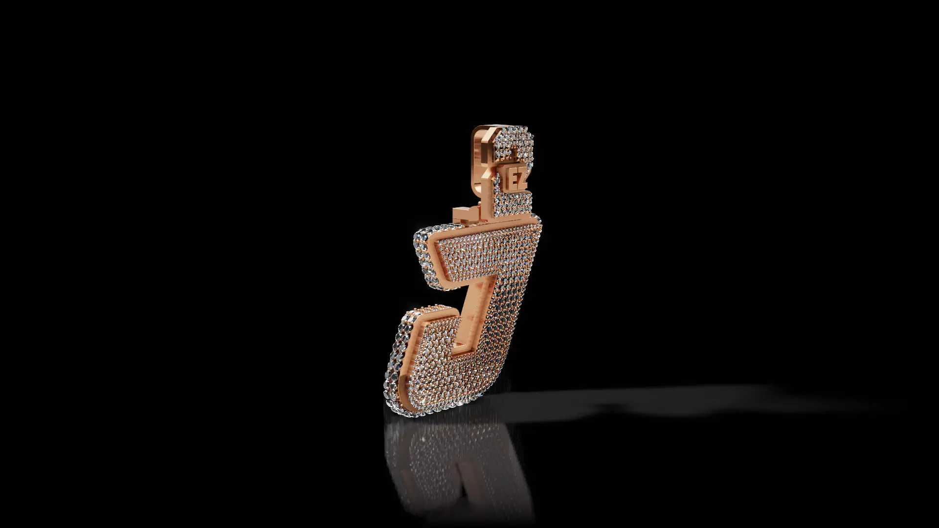 J Pendant  3D model_3