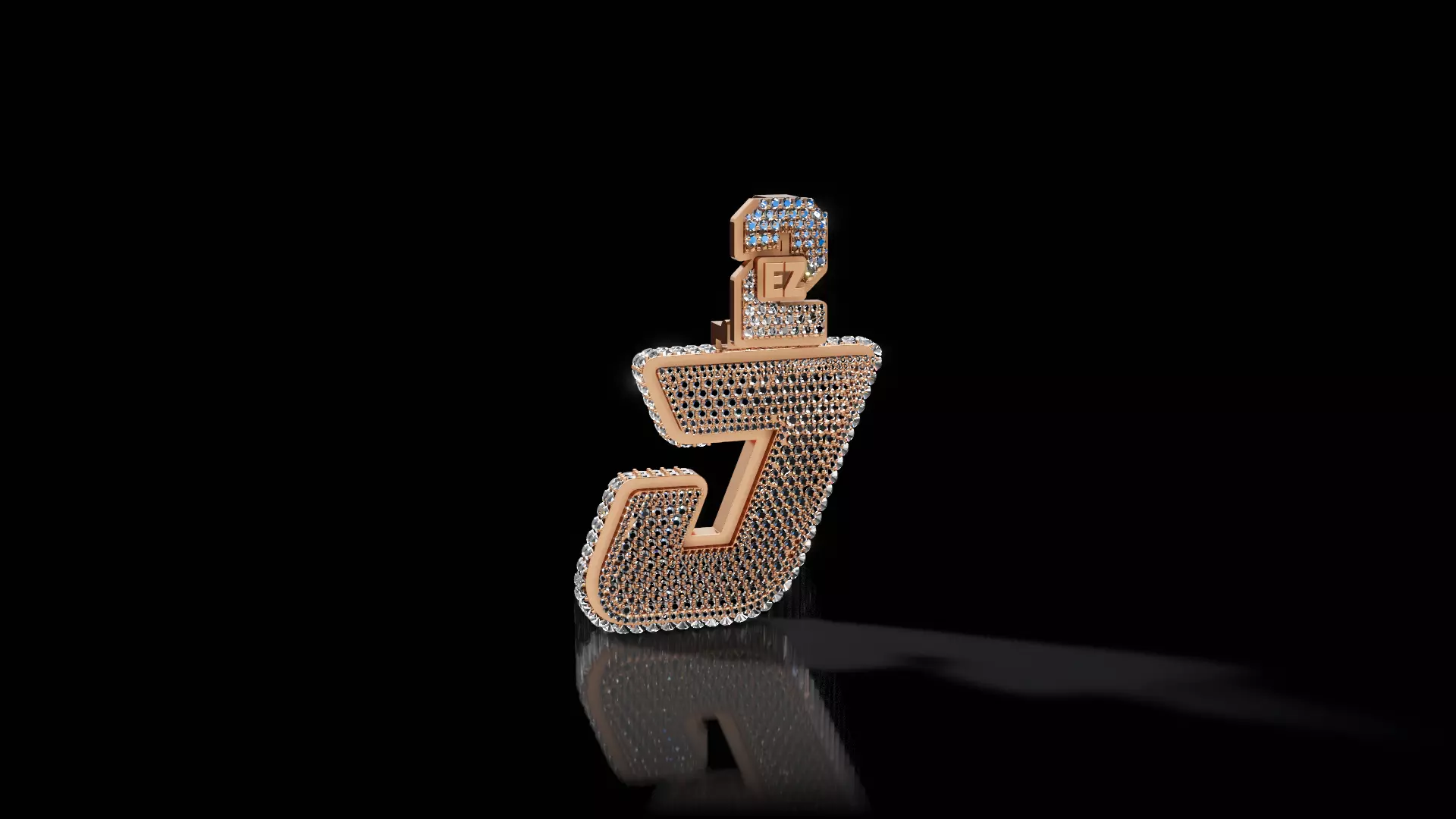 J Pendant  3D model_4